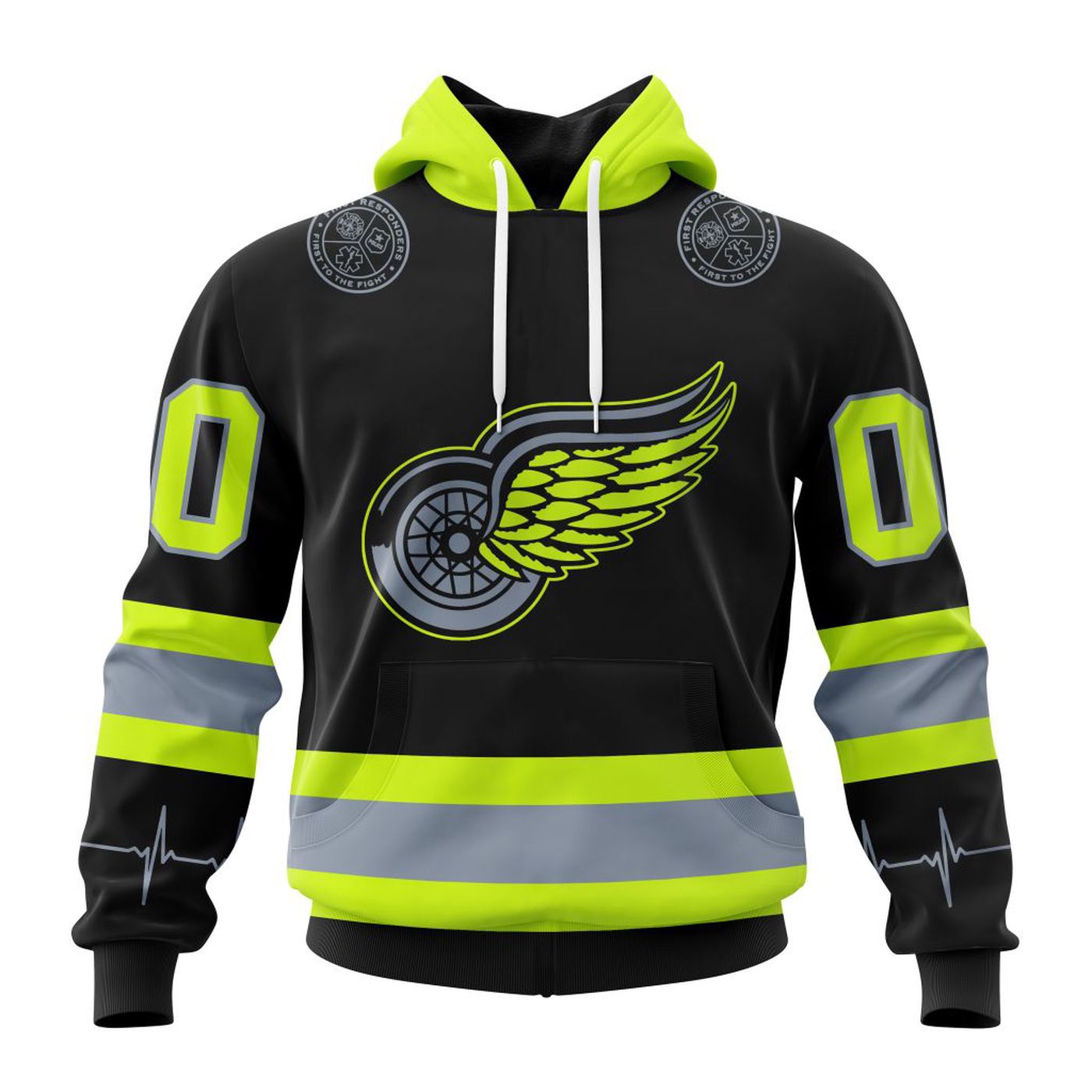 NHL Detroit Red Wings | Specialized Unisex Kits With FireFighter Uniforms Color 3d Printed Hoodie 3d Printed Hoodie