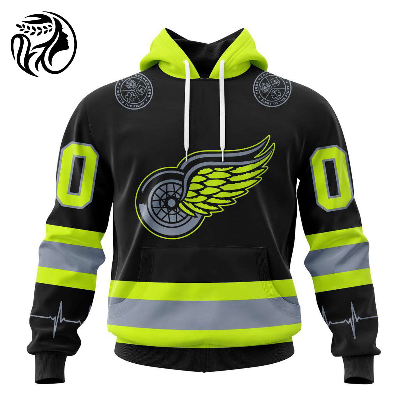 NHL Detroit Red Wings | Specialized Unisex Kits With FireFighter Uniforms Color 3d Printed Hoodie 3d Printed Hoodie