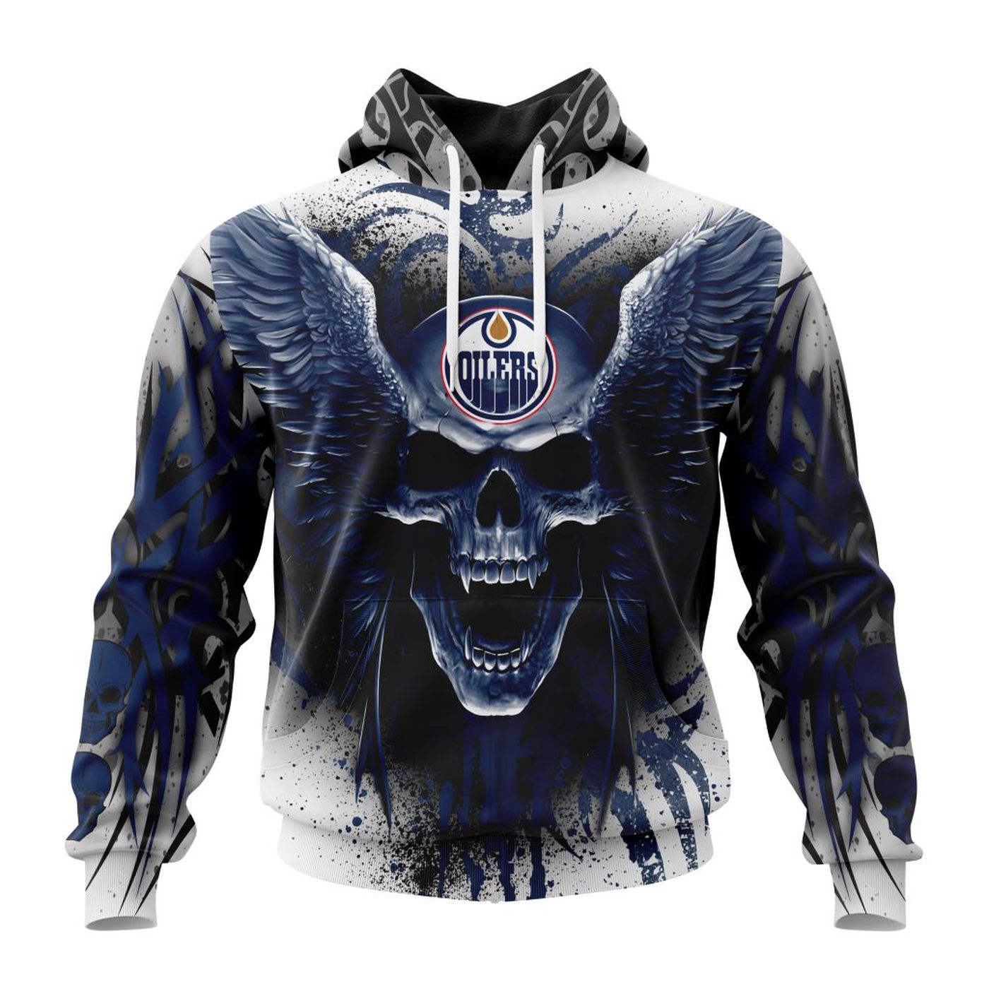 NHL Edmonton Oilers Special Kits With Skull Art ST2202 3d Printed Hoodie 3d Printed Hoodie