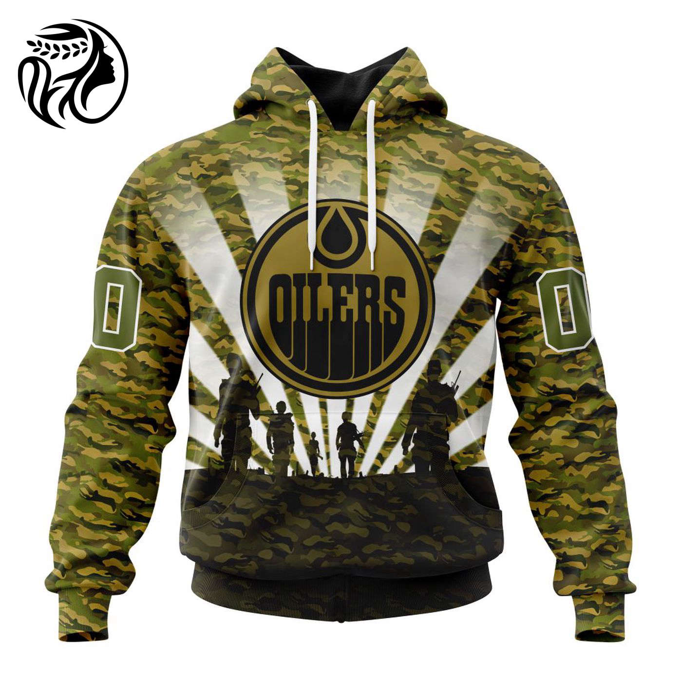 NHL Edmonton Oilers Special Military Camo Kits For Veterans Day And Rememberance Day ST2201 3d Printed Hoodie 3d Printed Hoodie