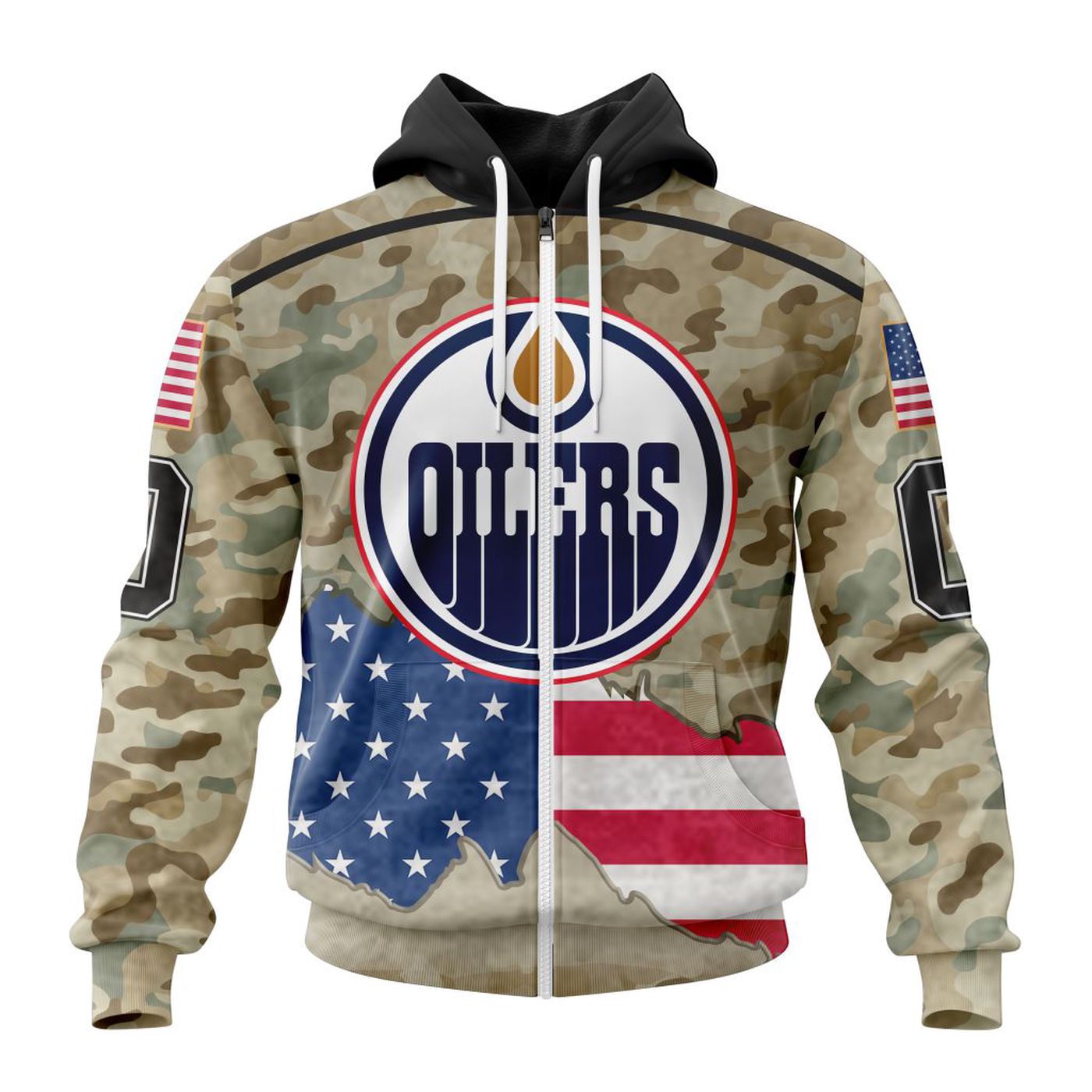 NHL Edmonton Oilers | Specialized Kits For United State With Camo Color 3d Printed Hoodie 3d Printed Hoodie
