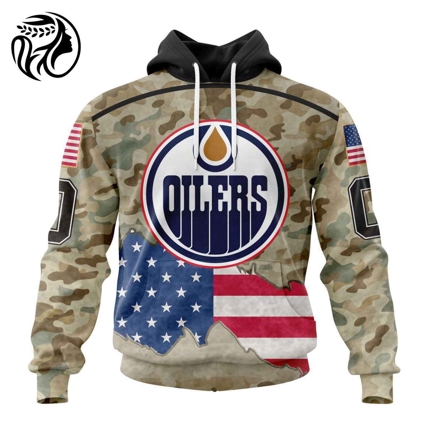 NHL Edmonton Oilers | Specialized Kits For United State With Camo Color 3d Printed Hoodie 3d Printed Hoodie