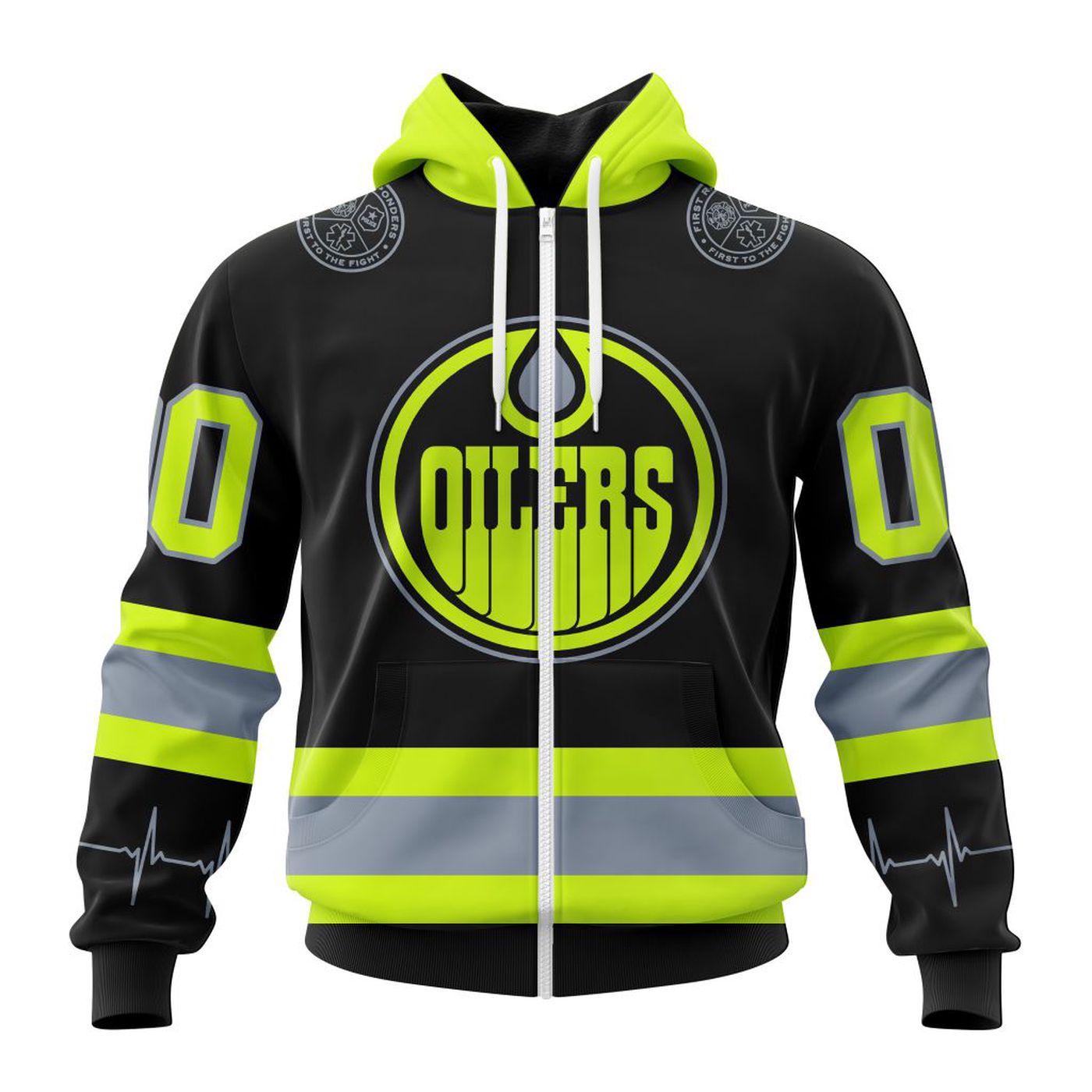 NHL Edmonton Oilers | Specialized Unisex Kits With FireFighter Uniforms Color 3d Printed Hoodie 3d Printed Hoodie