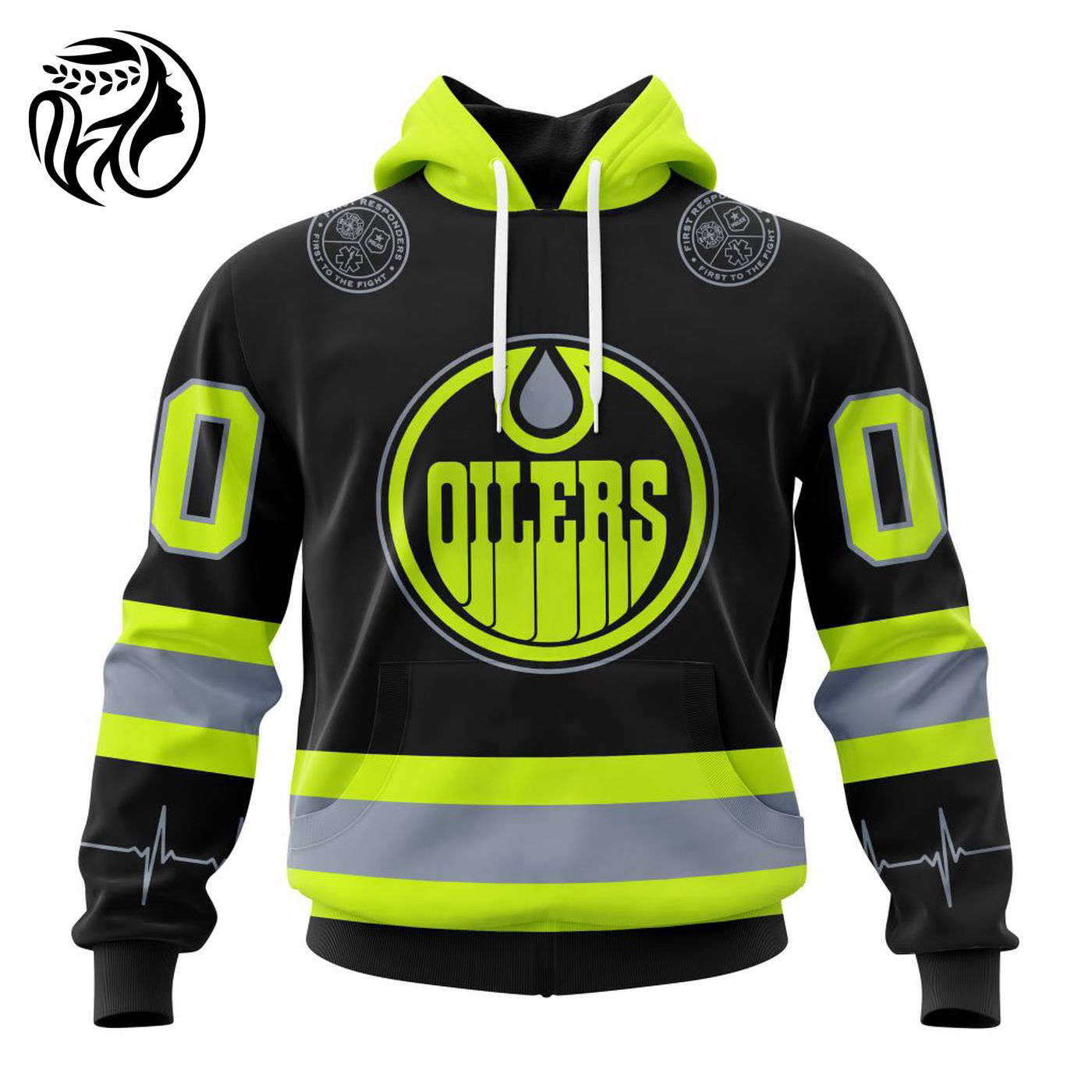 NHL Edmonton Oilers | Specialized Unisex Kits With FireFighter Uniforms Color 3d Printed Hoodie 3d Printed Hoodie
