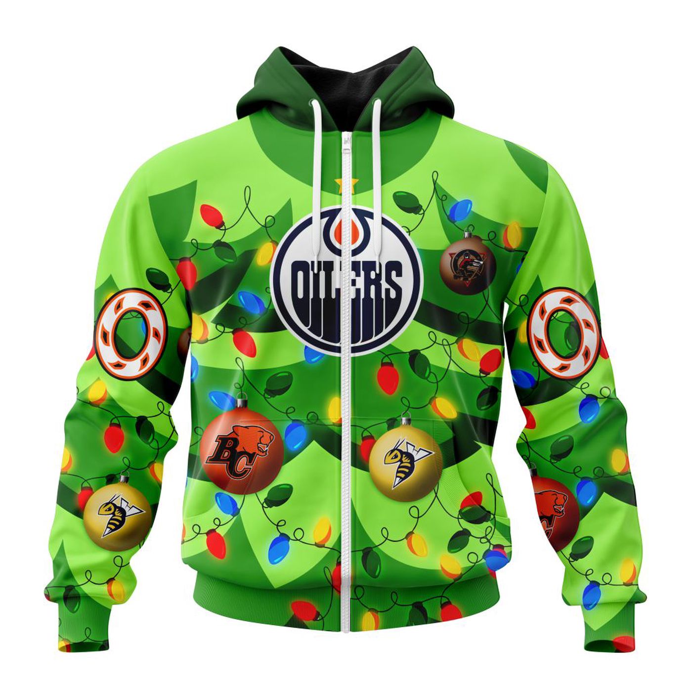 NHL Edmonton Oilers | Specialized Unisex Kits With Unisex Kits With Christmass Tree Color And City’s Sport Teams 3d Printed Hoodie 3d Printed Hoodie