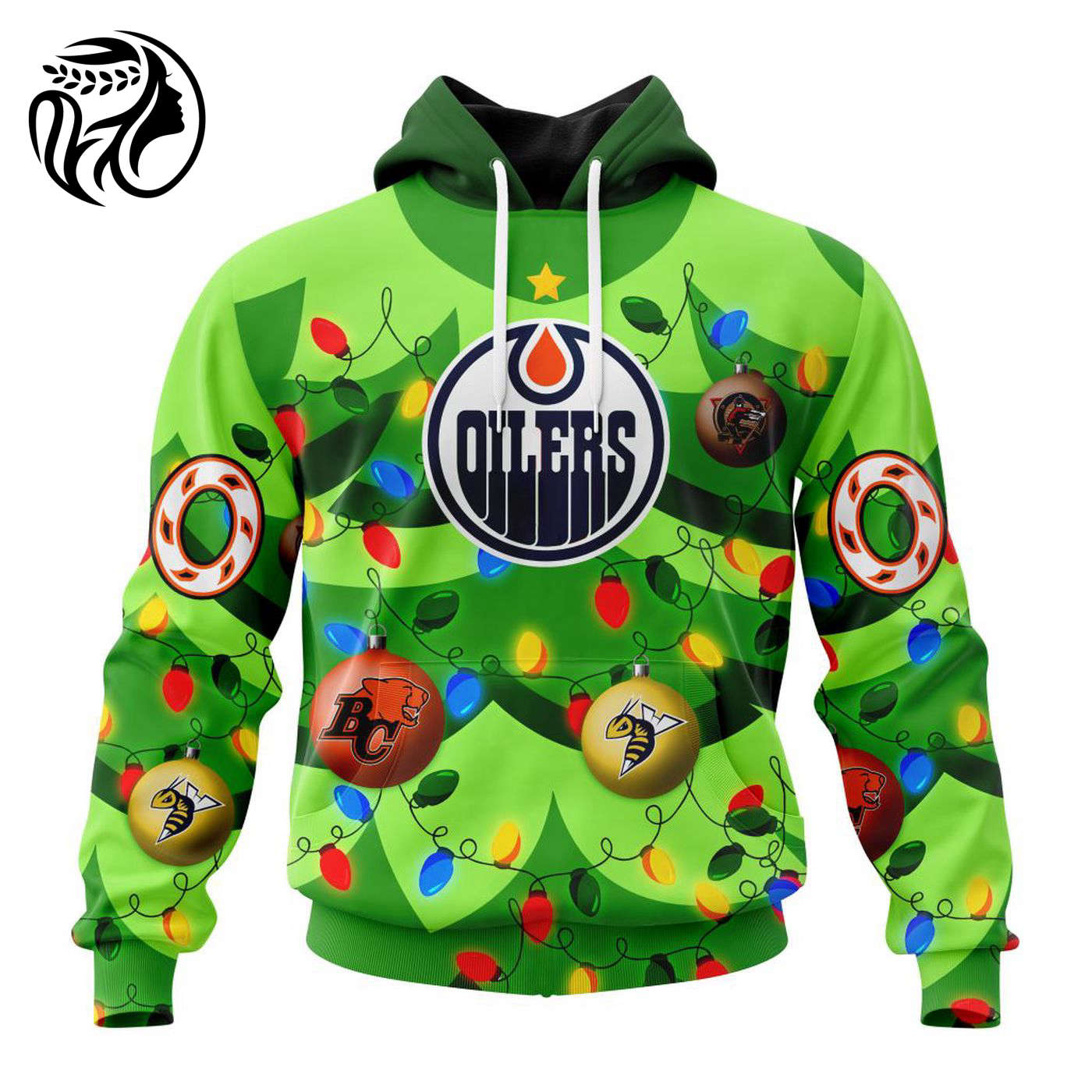 NHL Edmonton Oilers | Specialized Unisex Kits With Unisex Kits With Christmass Tree Color And City’s Sport Teams 3d Printed Hoodie 3d Printed Hoodie