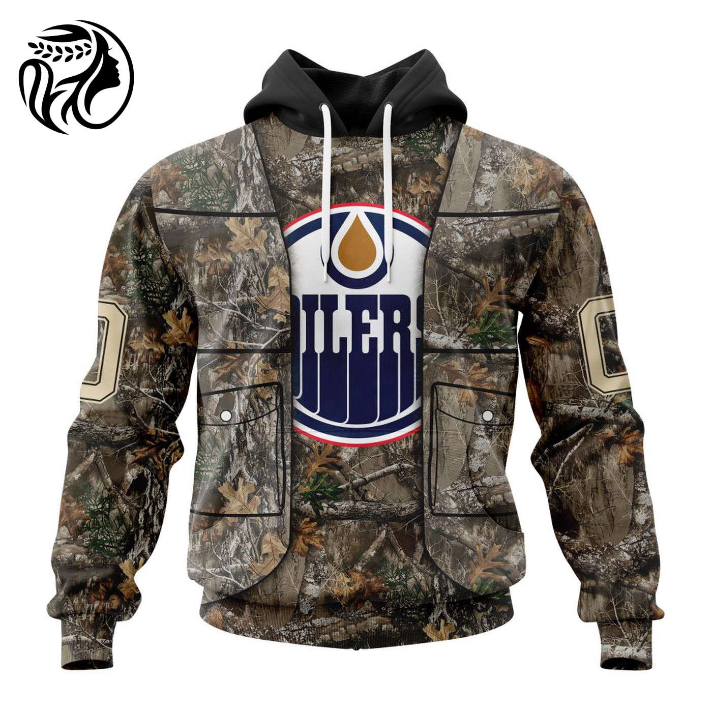 NHL Edmonton Oilers | Specialized Unisex Vest Kits With Realtree Camo 3d Printed Hoodie 3d Printed Hoodie