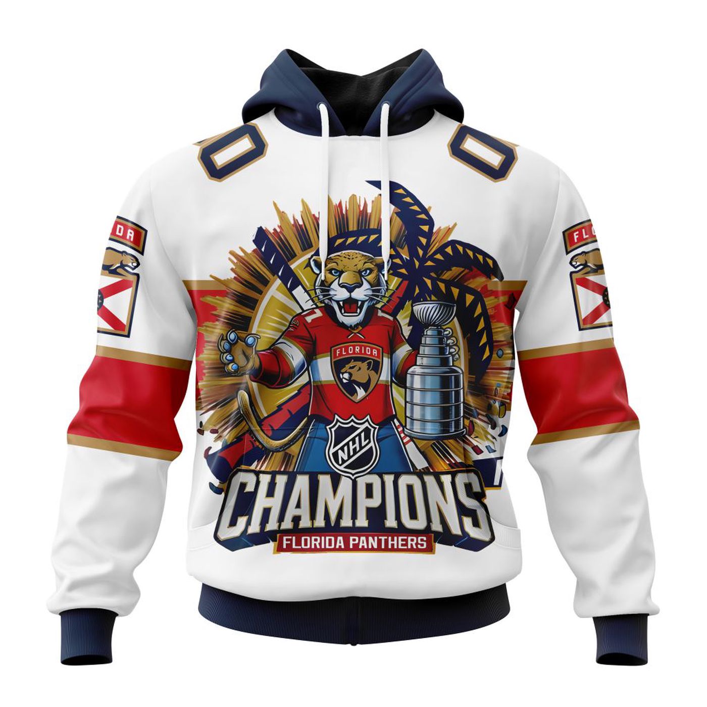 NHL Florida Panthers 2024 Stanley Cup Champions Away Kits 3d Printed Hoodie 3d Printed Hoodie