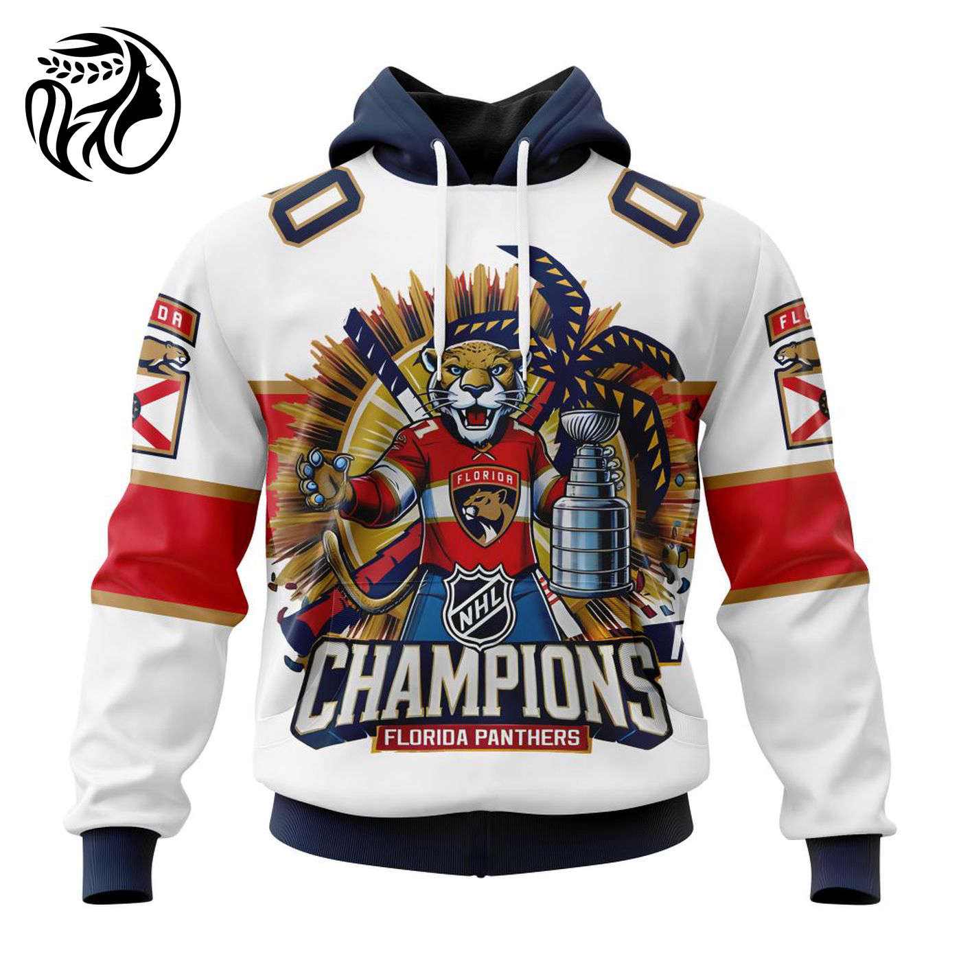 NHL Florida Panthers 2024 Stanley Cup Champions Away Kits 3d Printed Hoodie 3d Printed Hoodie