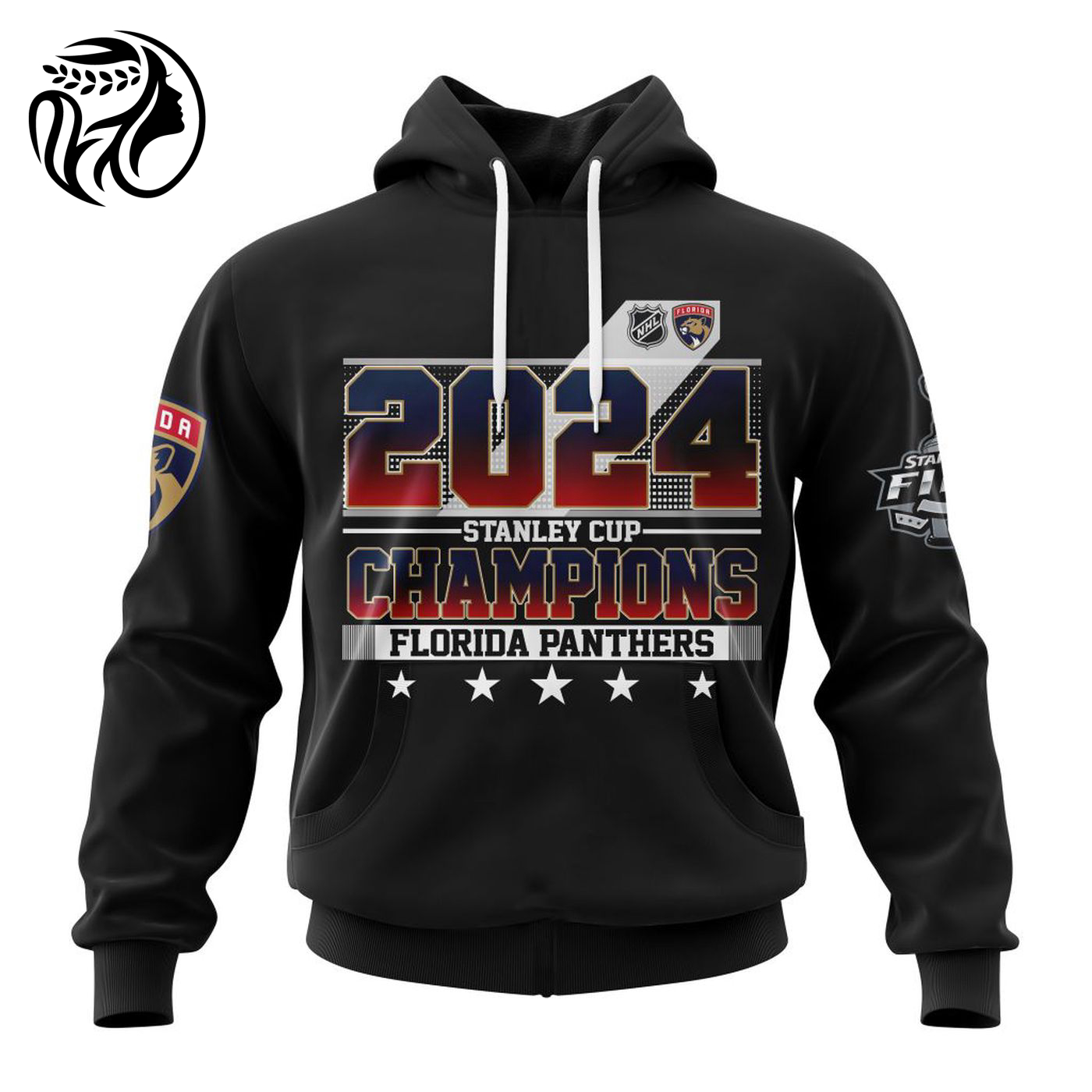 NHL Florida Panthers 2024 Stanley Cup Champions Black Kits 3d Printed Hoodie 3d Printed Hoodie