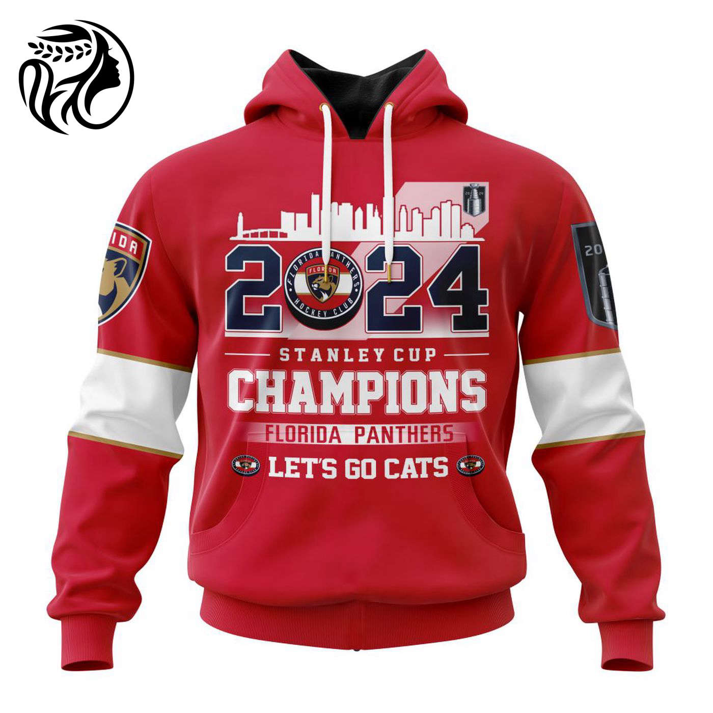 NHL Florida Panthers 2024 Stanley Cup Champions Red Kits 3d Printed Hoodie 3d Printed Hoodie