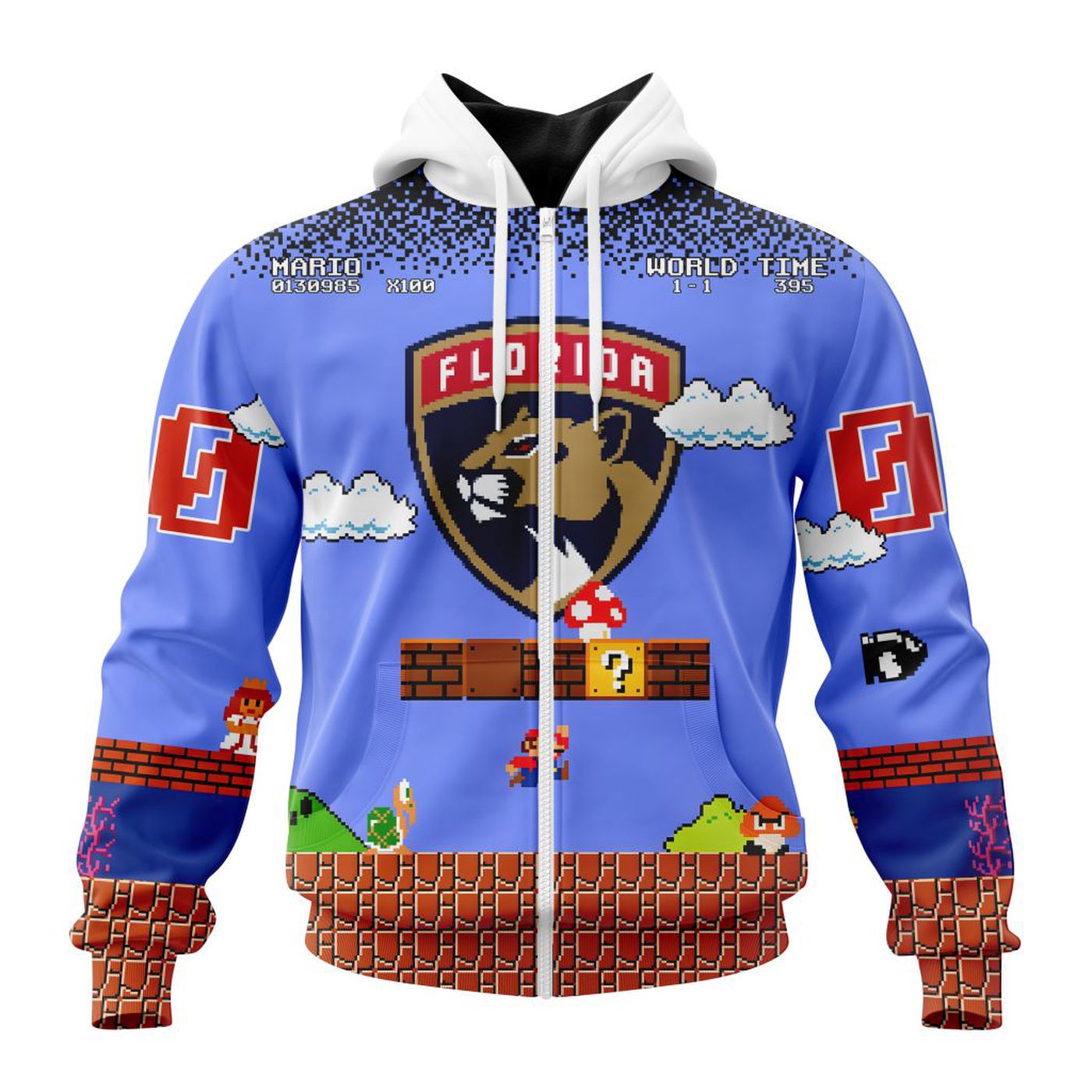 NHL Florida Panthers Special Kits With Super Mario Game Design 3d Printed Hoodie 3d Printed Hoodie