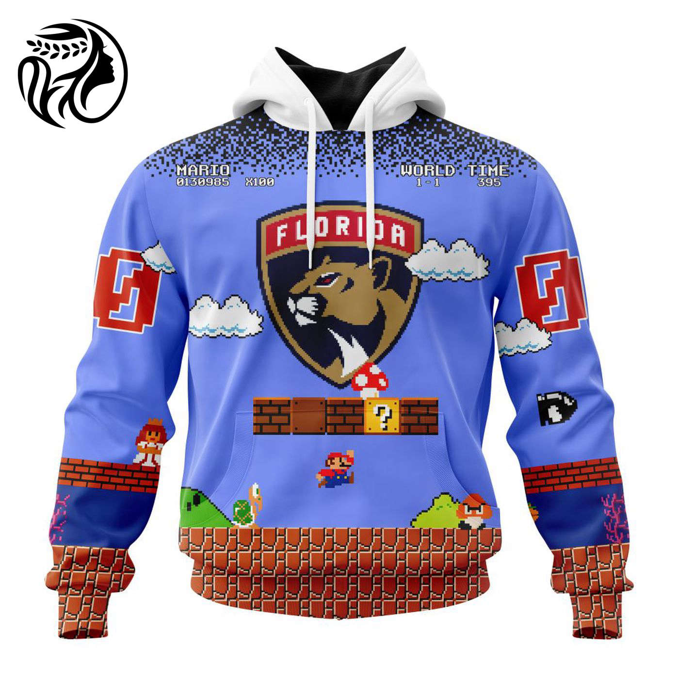 NHL Florida Panthers Special Kits With Super Mario Game Design 3d Printed Hoodie 3d Printed Hoodie