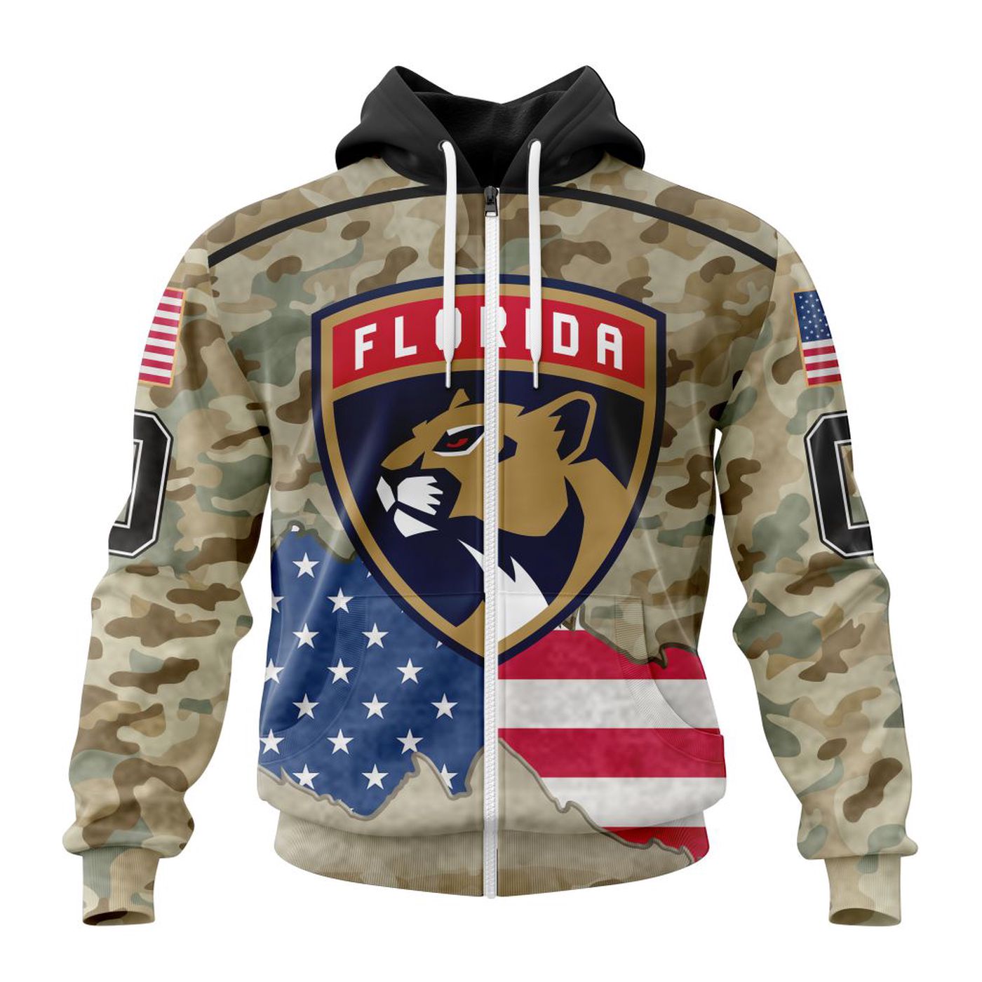 NHL Florida Panthers | Specialized Kits For United State With Camo Color 3d Printed Hoodie 3d Printed Hoodie