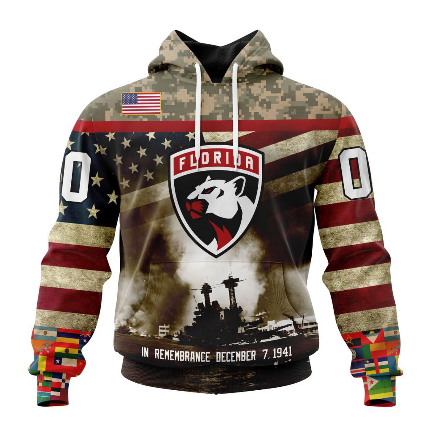 NHL Florida Panthers | Specialized Unisex Kits Remember Pearl Harbor 3d Printed Hoodie 3d Printed Hoodie