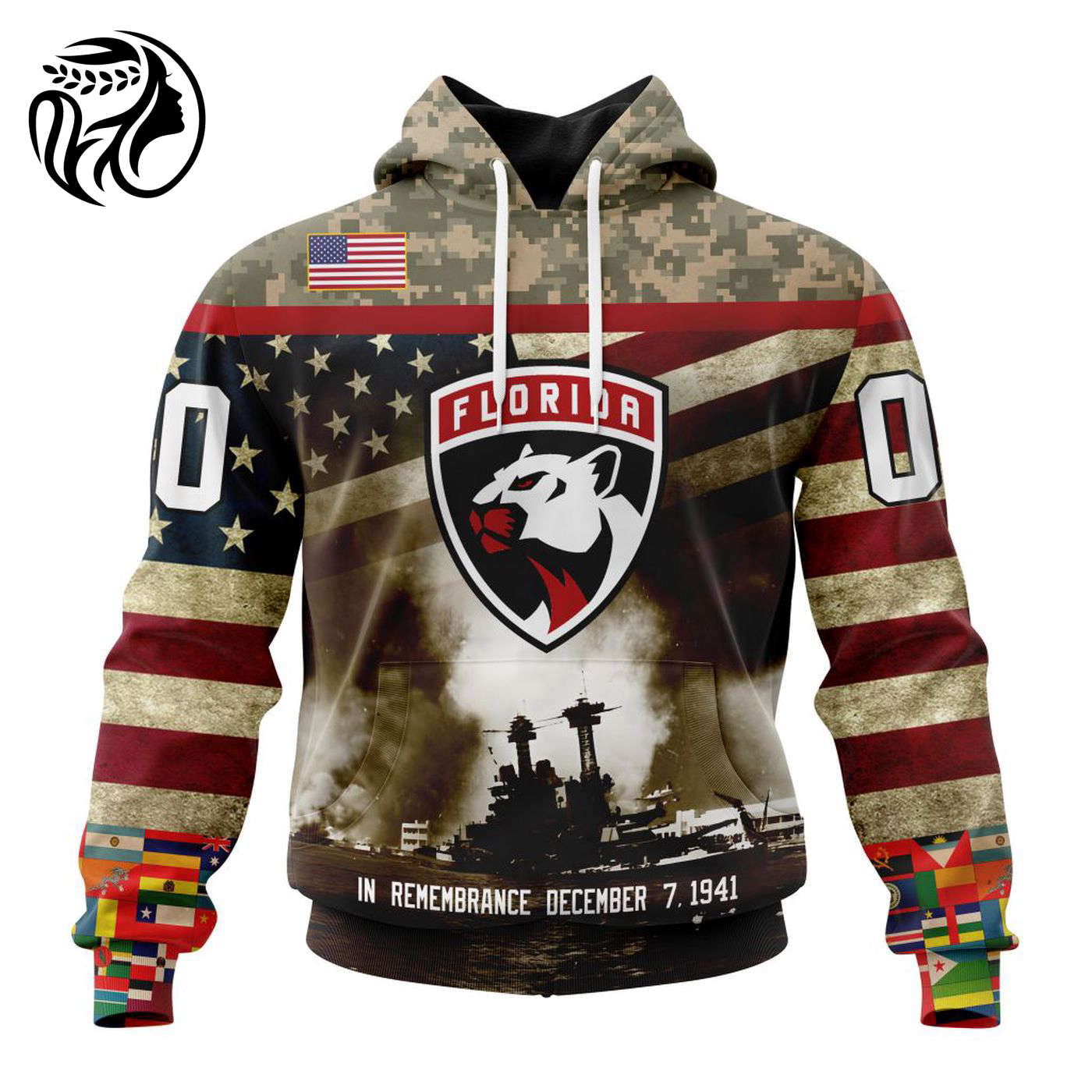 NHL Florida Panthers | Specialized Unisex Kits Remember Pearl Harbor 3d Printed Hoodie 3d Printed Hoodie