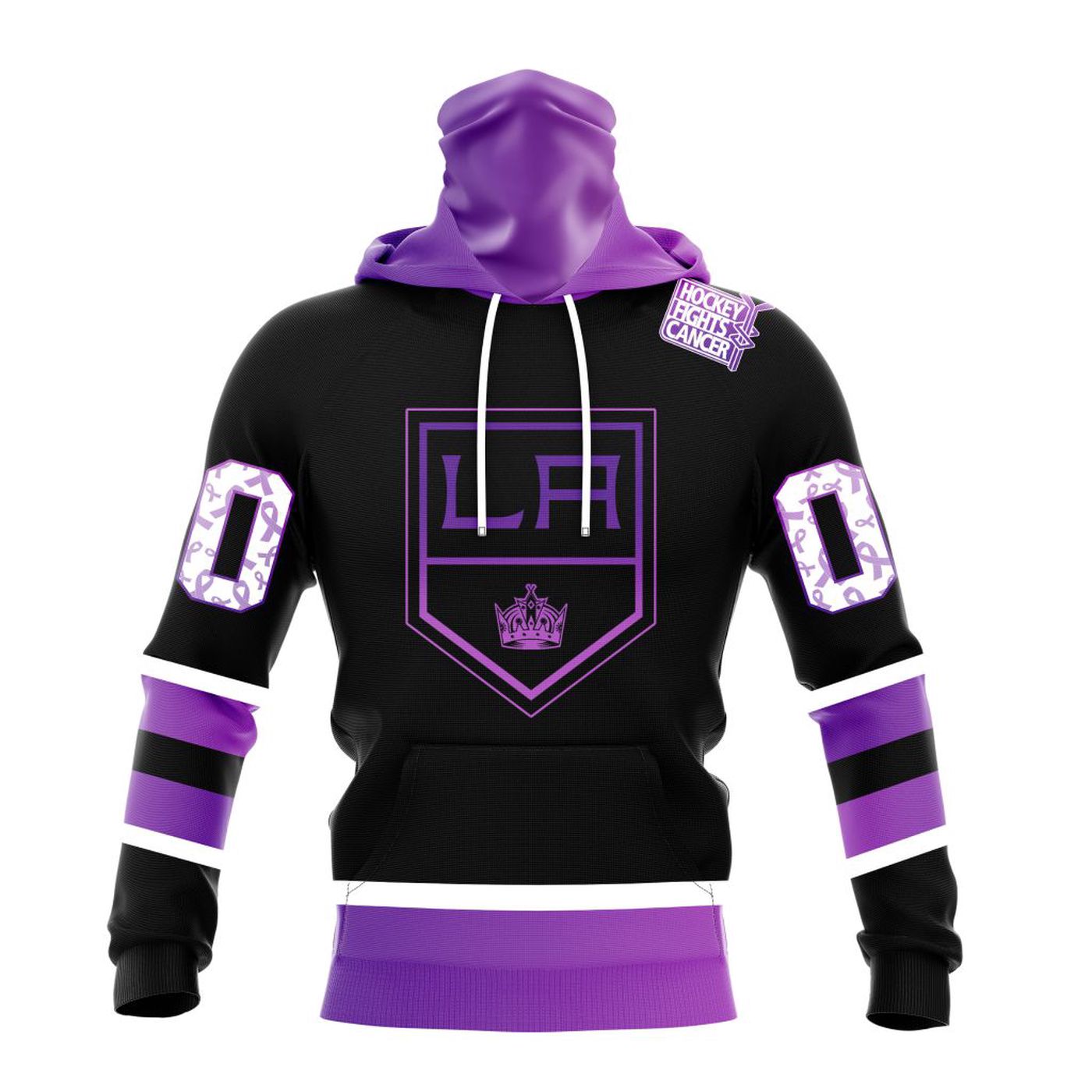 NHL Los Angeles Kings Special Black Hockey Fights Cancer Kits ST2301 3d Printed Hoodie 3d Printed Hoodie