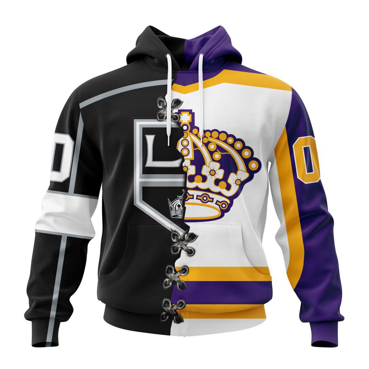 NHL Los Angeles Kings Special Home Mix Reverse Retro Personalized Kits 3d Printed Hoodie 3d Printed Hoodie