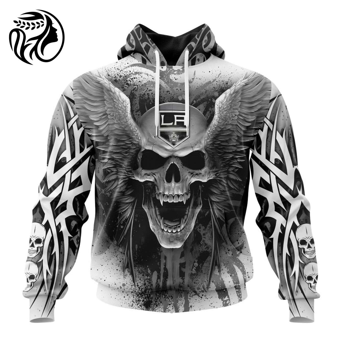 NHL Los Angeles Kings Special Kits With Skull Art ST2202 3d Printed Hoodie 3d Printed Hoodie
