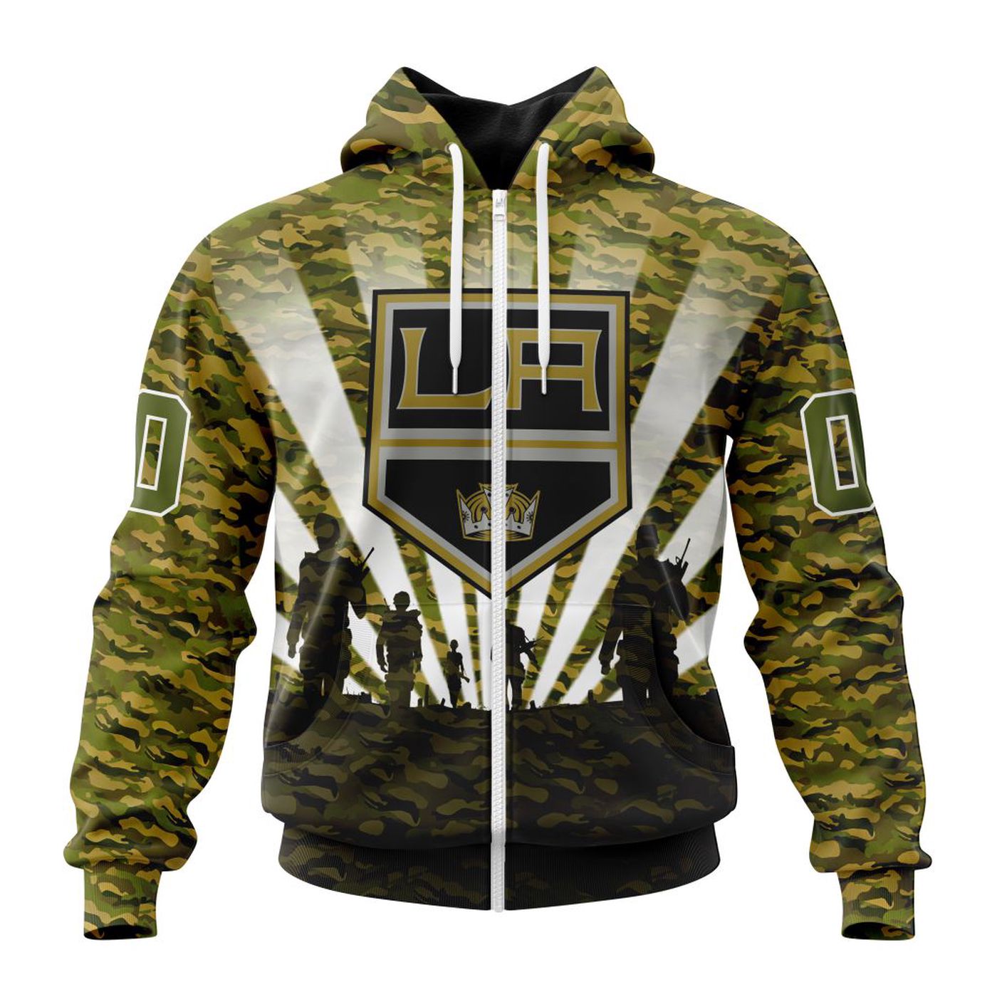 NHL Los Angeles Kings Special Military Camo Kits For Veterans Day And Rememberance Day ST2201 3d Printed Hoodie 3d Printed Hoodie