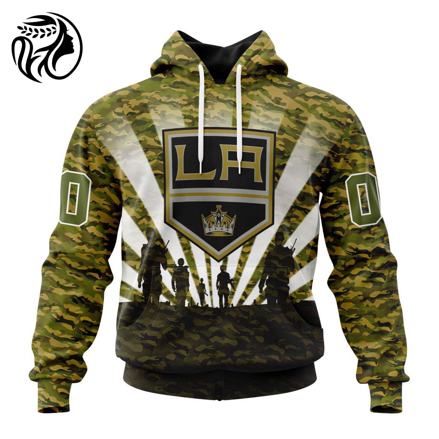 NHL Los Angeles Kings Special Military Camo Kits For Veterans Day And Rememberance Day ST2201 3d Printed Hoodie 3d Printed Hoodie