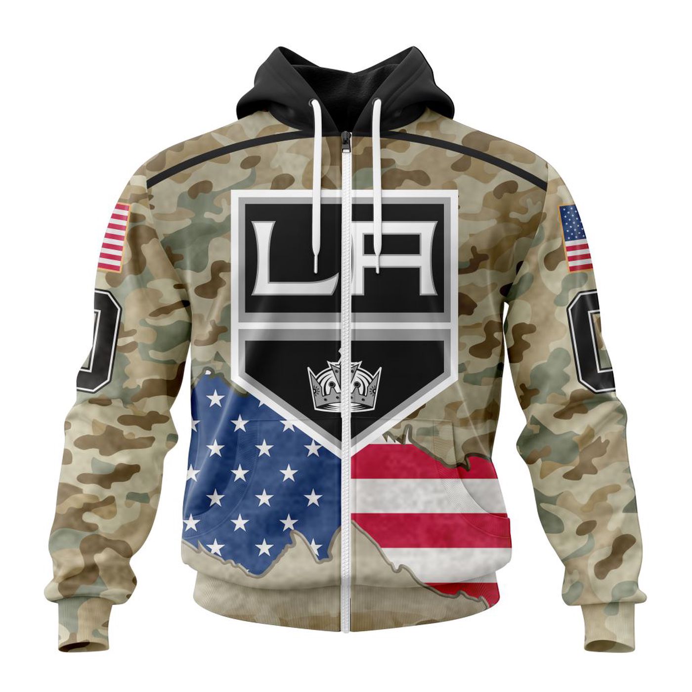 NHL Los Angeles Kings | Specialized Kits For United State With Camo Color 3d Printed Hoodie 3d Printed Hoodie
