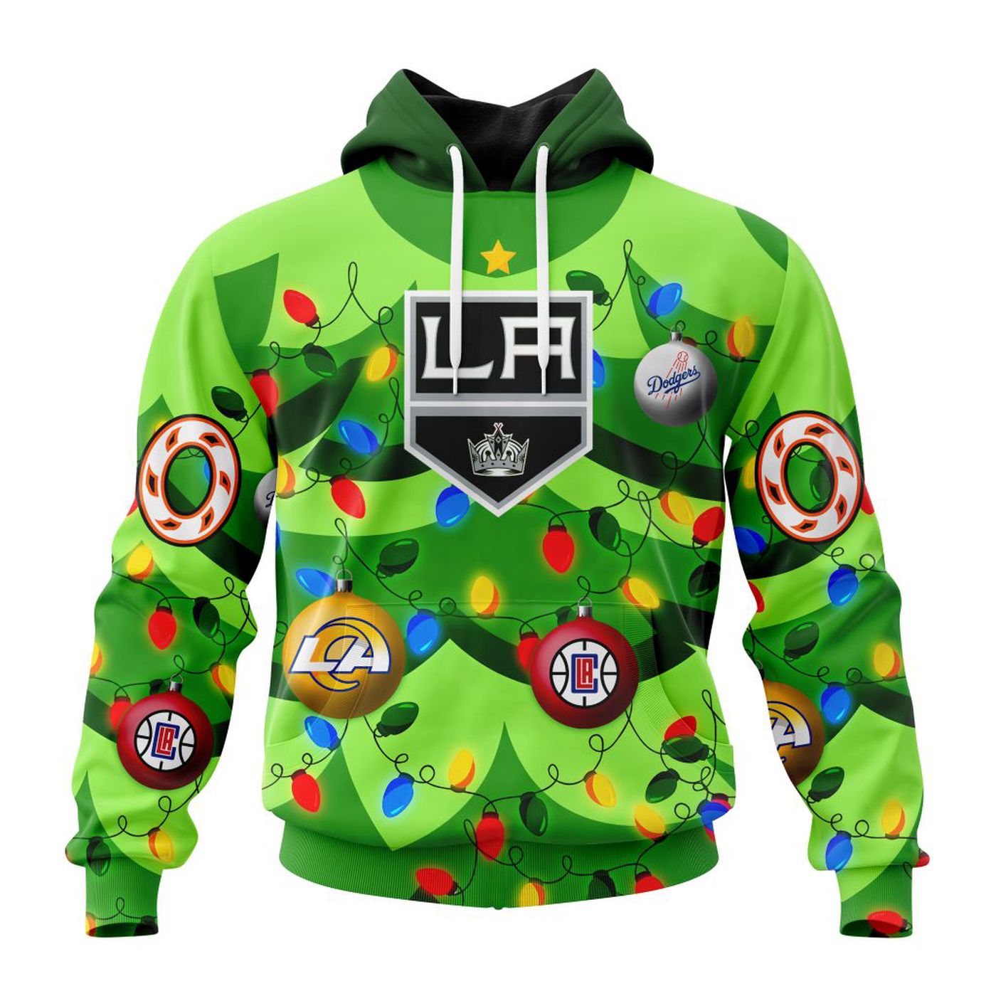 NHL Los Angeles Kings | Specialized Unisex Kits With Unisex Kits With Christmass Tree Color And City’s Sport Teams 3d Printed Hoodie 3d Printed Hoodie