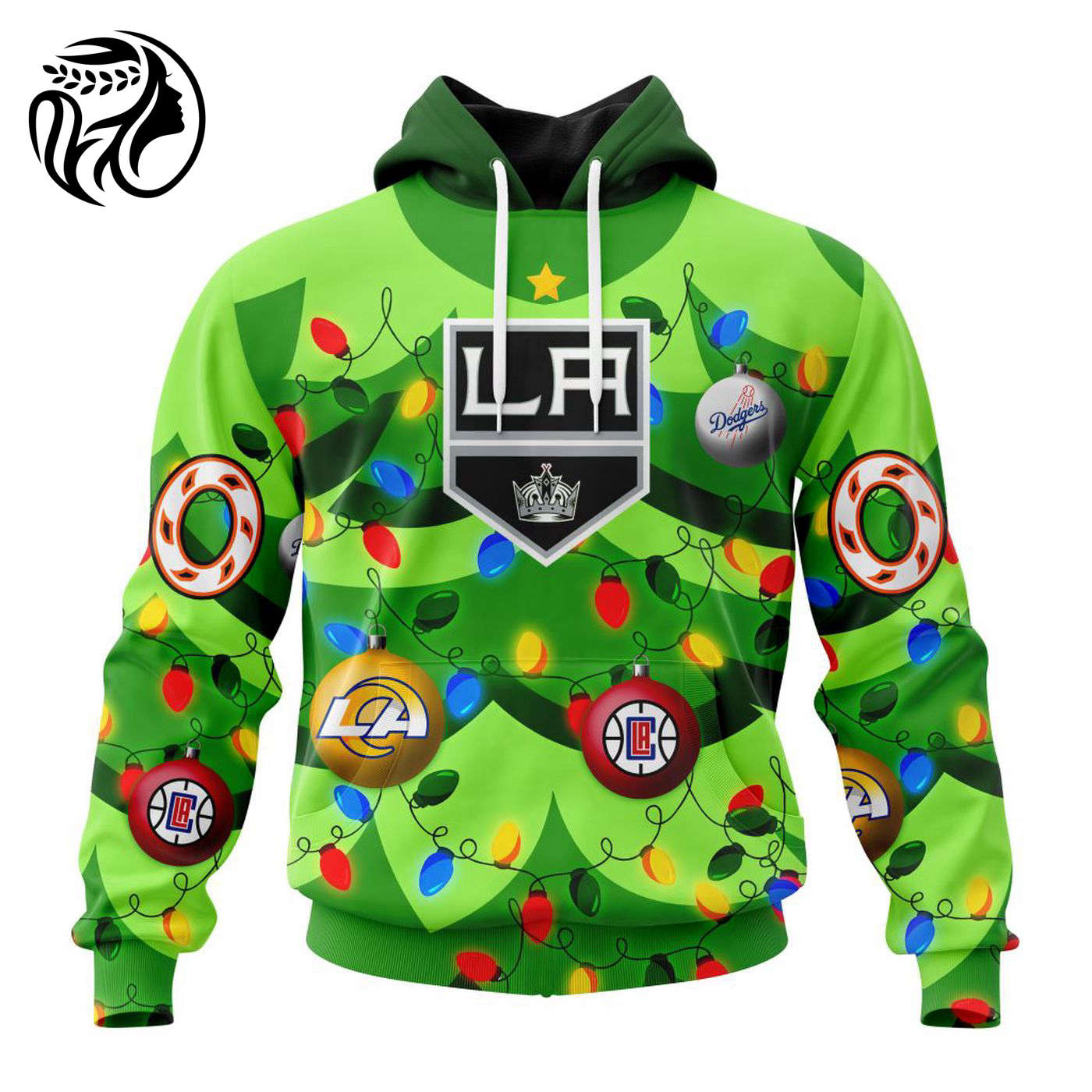 NHL Los Angeles Kings | Specialized Unisex Kits With Unisex Kits With Christmass Tree Color And City’s Sport Teams 3d Printed Hoodie 3d Printed Hoodie