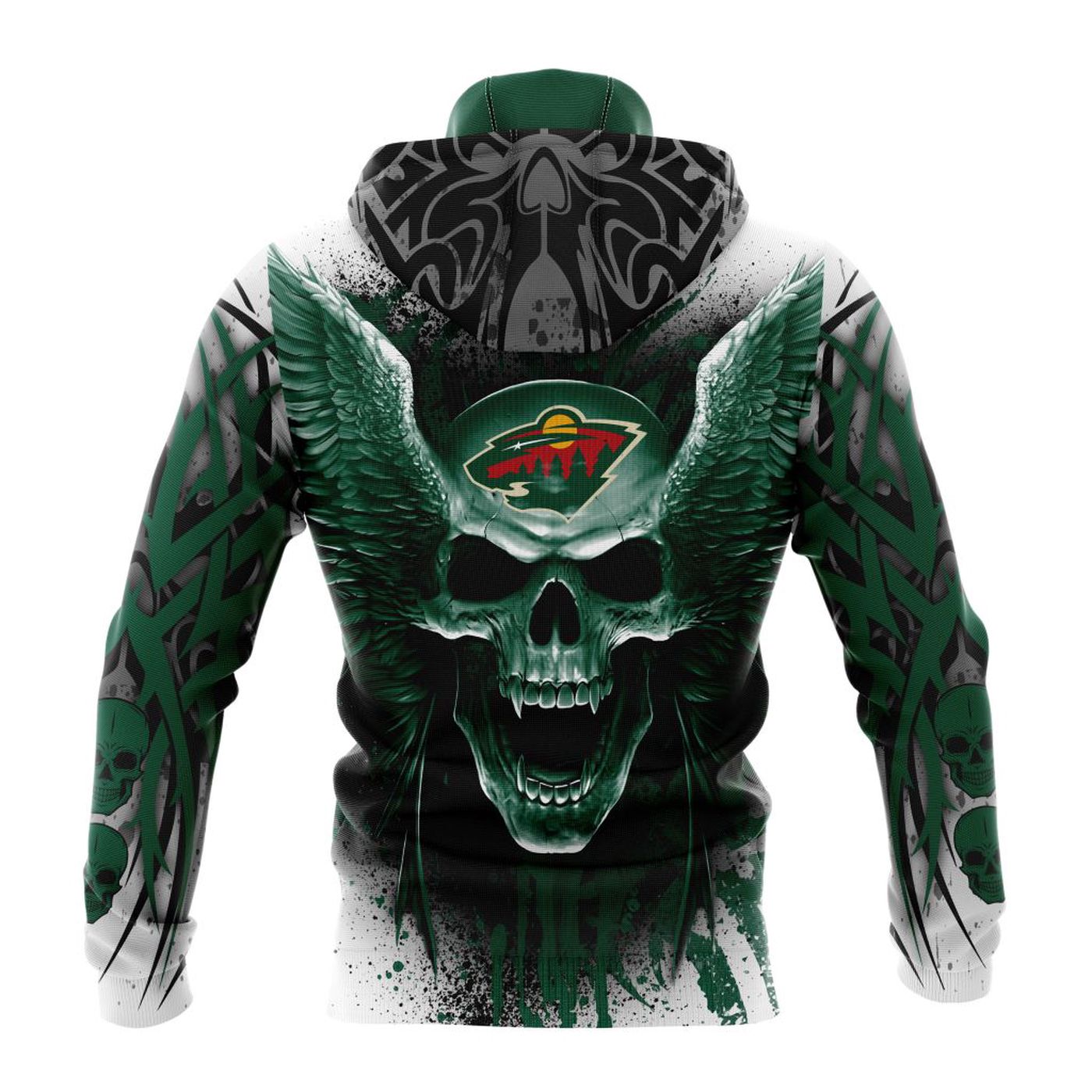 NHL Minnesota Wild Special Kits With Skull Art ST2202 3d Printed Hoodie 3d Printed Hoodie