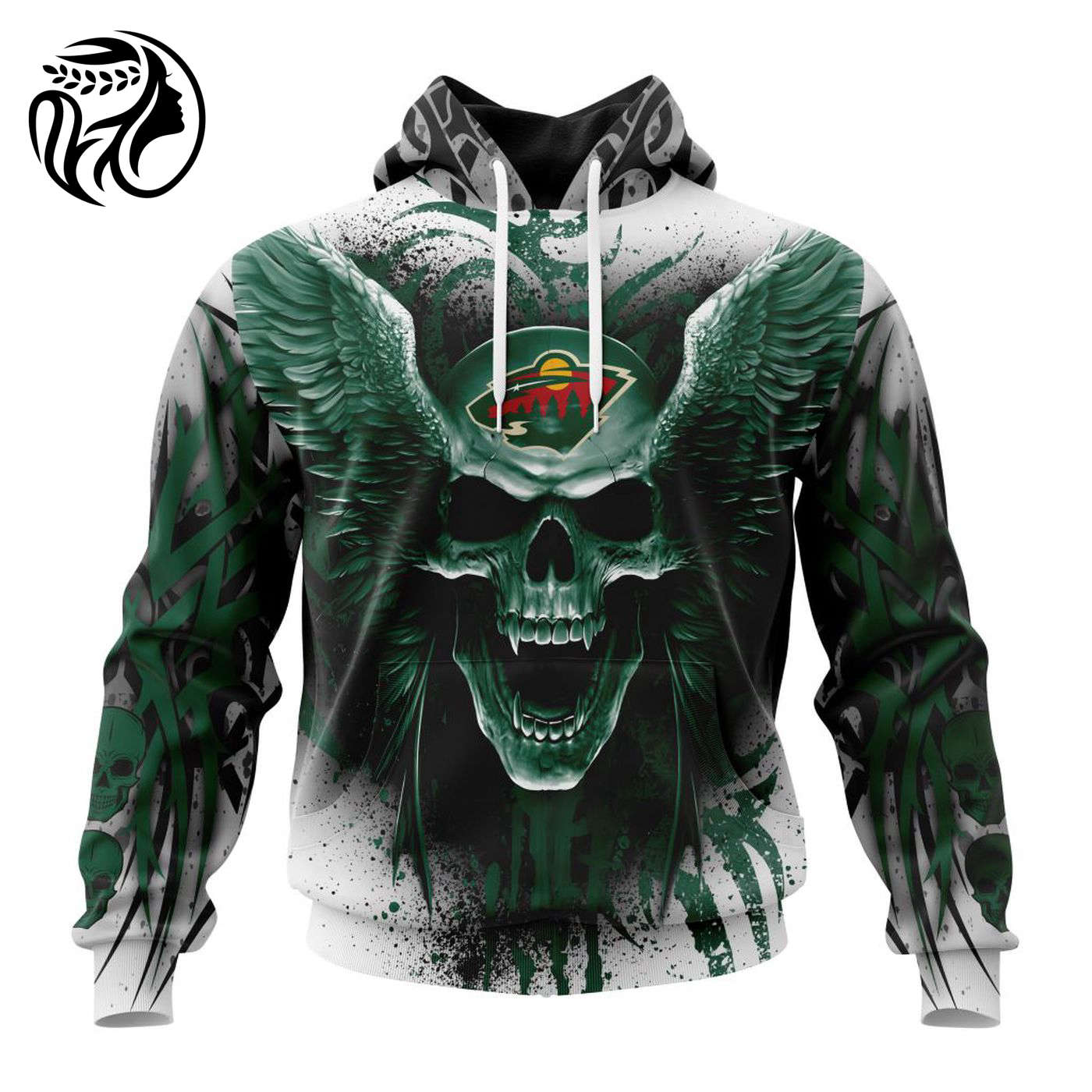 NHL Minnesota Wild Special Kits With Skull Art ST2202 3d Printed Hoodie 3d Printed Hoodie