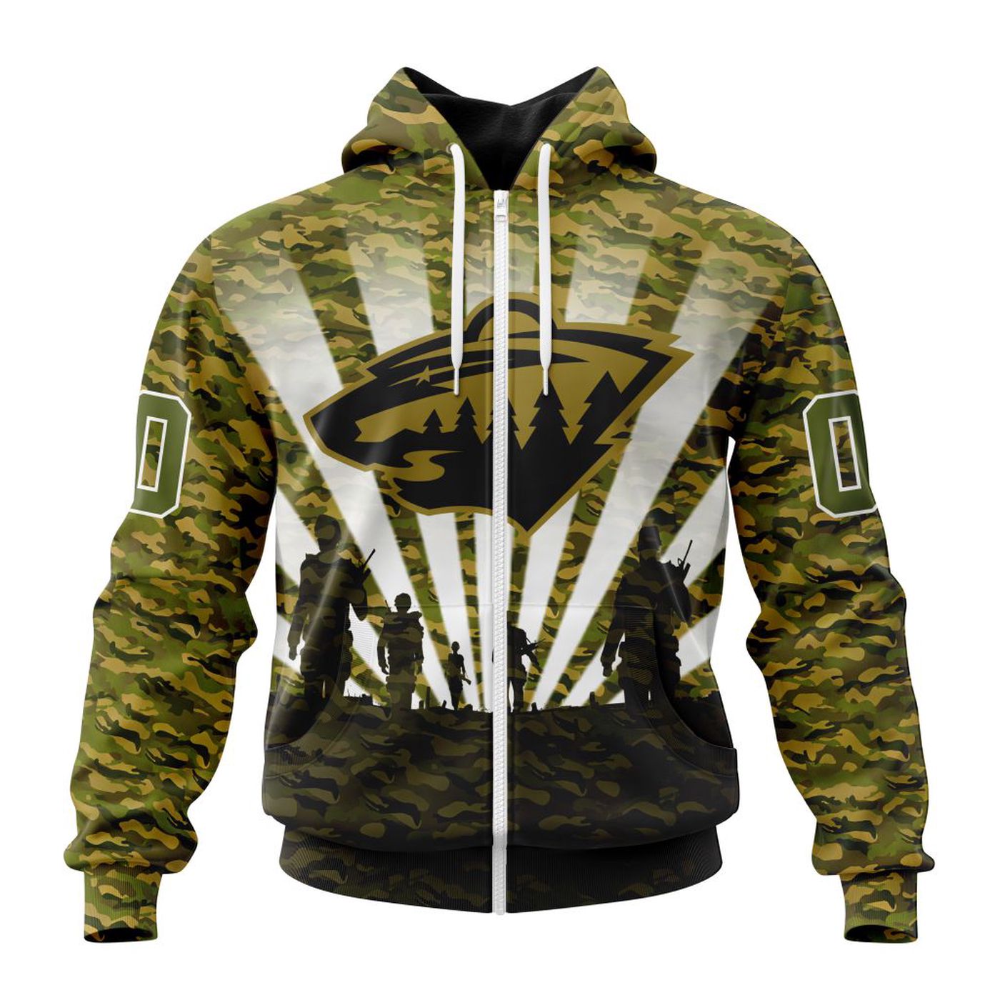 NHL Minnesota Wild Special Military Camo Kits For Veterans Day And Rememberance Day ST2201 3d Printed Hoodie 3d Printed Hoodie