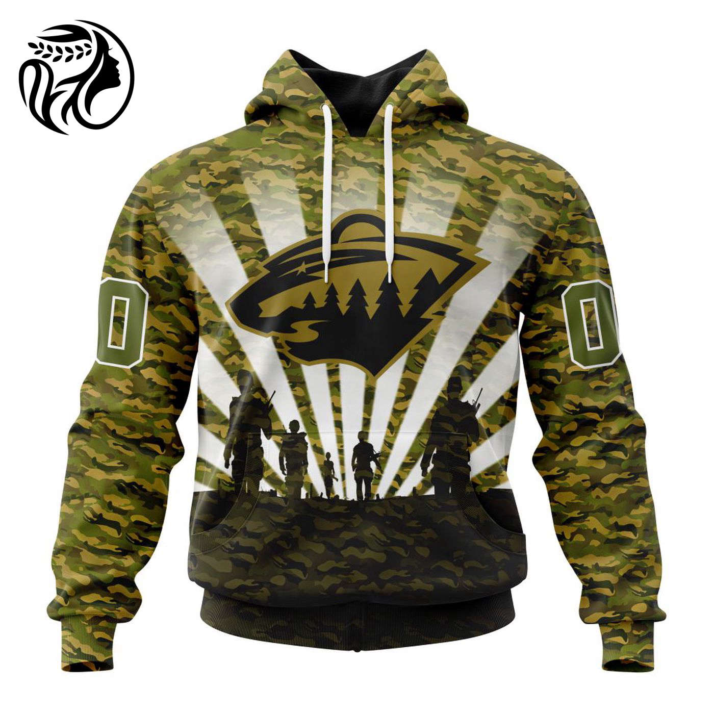 NHL Minnesota Wild Special Military Camo Kits For Veterans Day And Rememberance Day ST2201 3d Printed Hoodie 3d Printed Hoodie