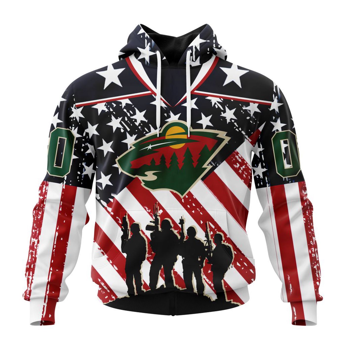 NHL Minnesota Wild | Specialized Kits For Honor US’s Military 3d Printed Hoodie 3d Printed Hoodie