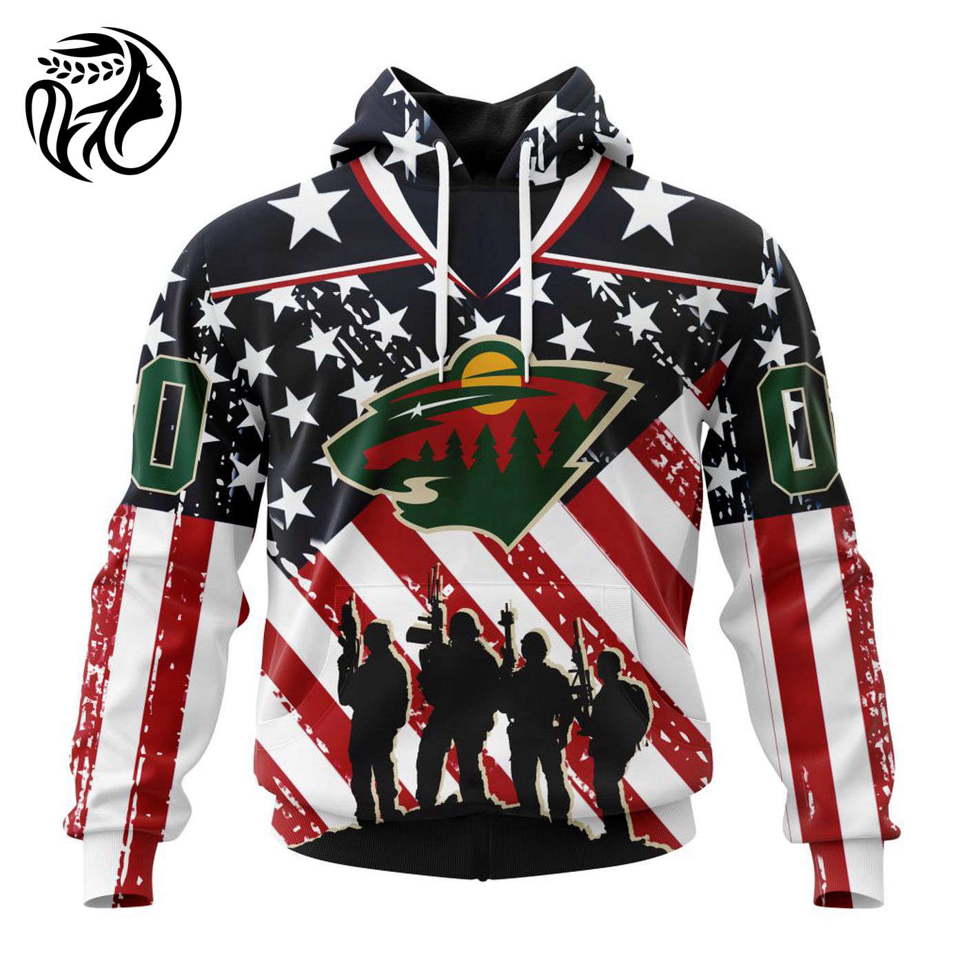 NHL Minnesota Wild | Specialized Kits For Honor US’s Military 3d Printed Hoodie 3d Printed Hoodie