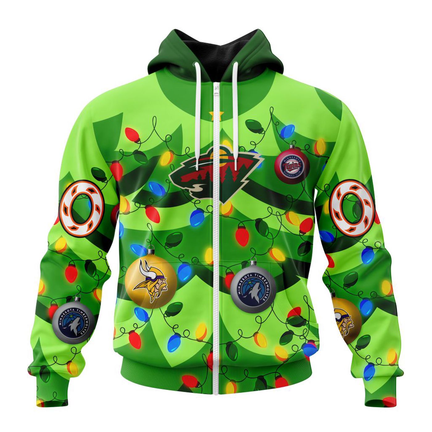 NHL Minnesota Wild | Specialized Unisex Kits With Unisex Kits With Christmass Tree Color And City’s Sport Teams 3d Printed Hoodie 3d Printed Hoodie