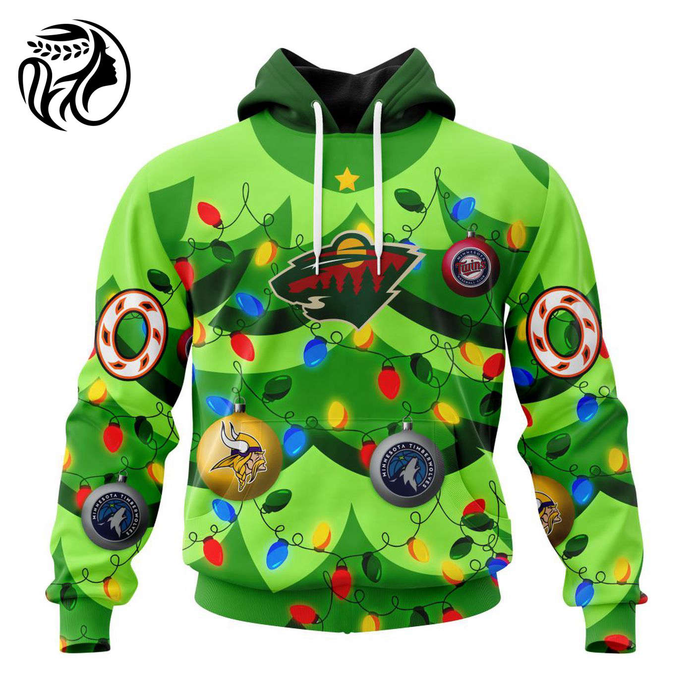 NHL Minnesota Wild | Specialized Unisex Kits With Unisex Kits With Christmass Tree Color And City’s Sport Teams 3d Printed Hoodie 3d Printed Hoodie