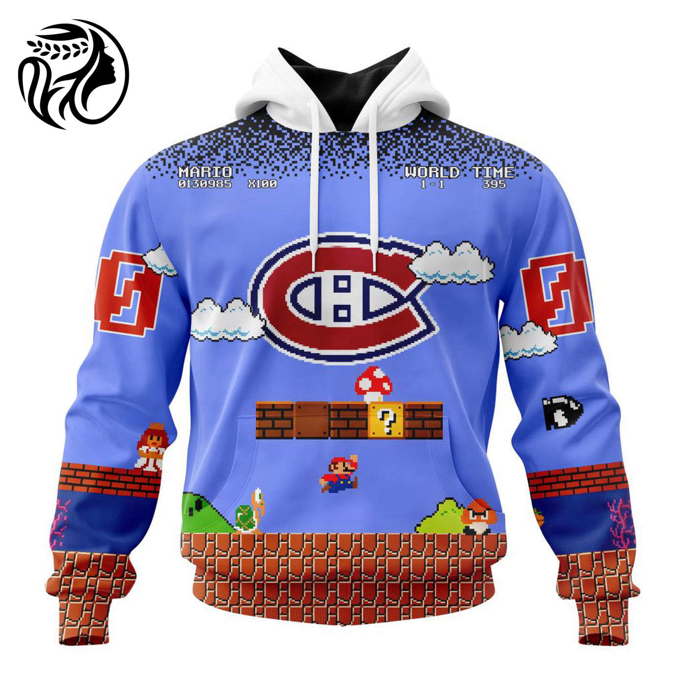 NHL Montreal Canadiens Special Kits With Super Mario Game Design 3d Printed Hoodie 3d Printed Hoodie
