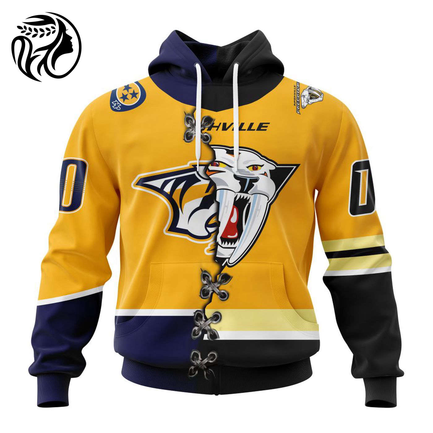 NHL Nashville Predators Special Home Mix Reverse Retro Personalized Kits 3d Printed Hoodie 3d Printed Hoodie