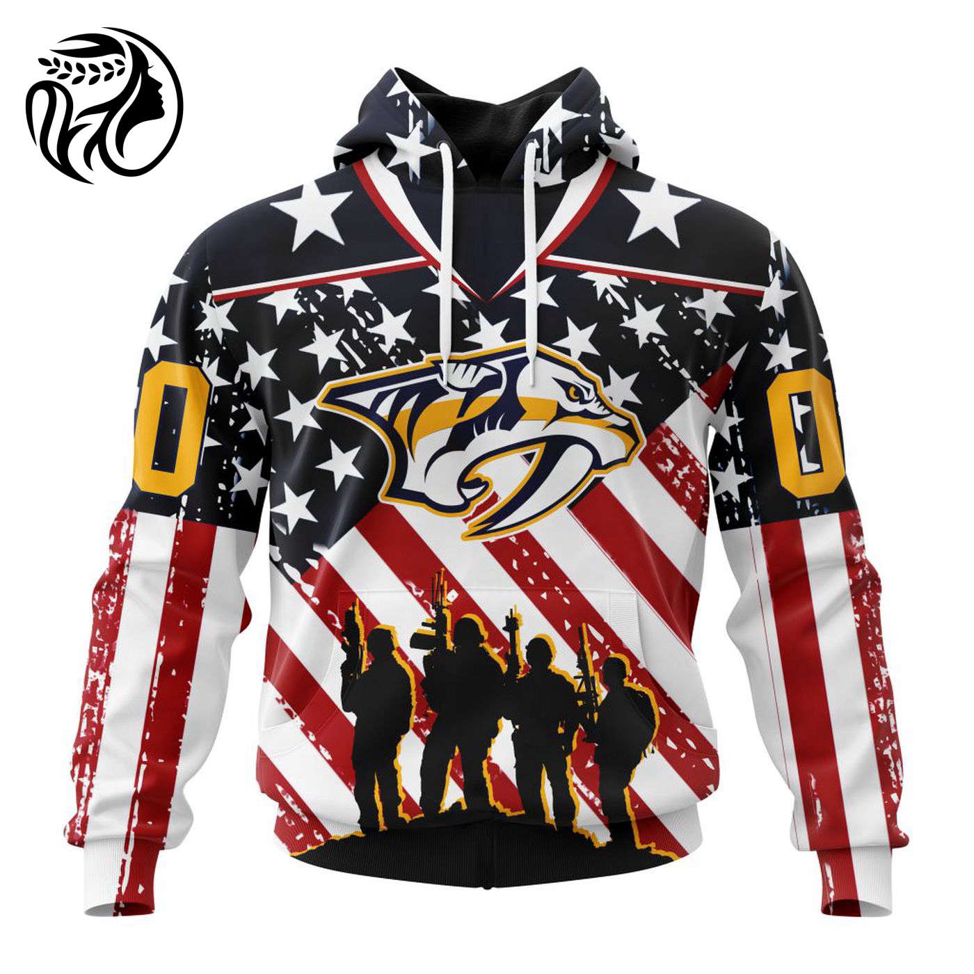 NHL Nashville Predators | Specialized Kits For Honor US’s Military 3d Printed Hoodie 3d Printed Hoodie