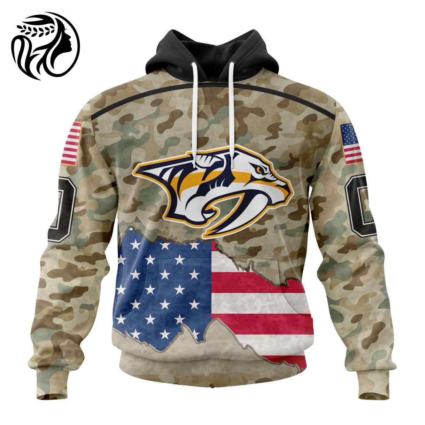 NHL Nashville Predators | Specialized Kits For United State With Camo Color 3d Printed Hoodie 3d Printed Hoodie