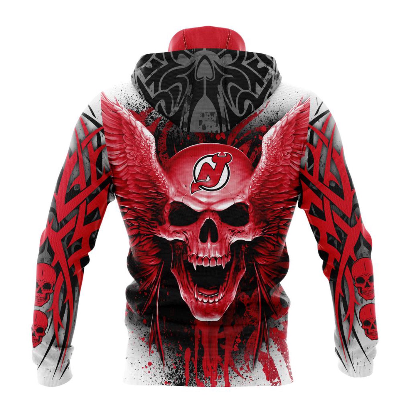 NHL New Jersey Devils Special Kits With Skull Art ST2202 3d Printed Hoodie 3d Printed Hoodie