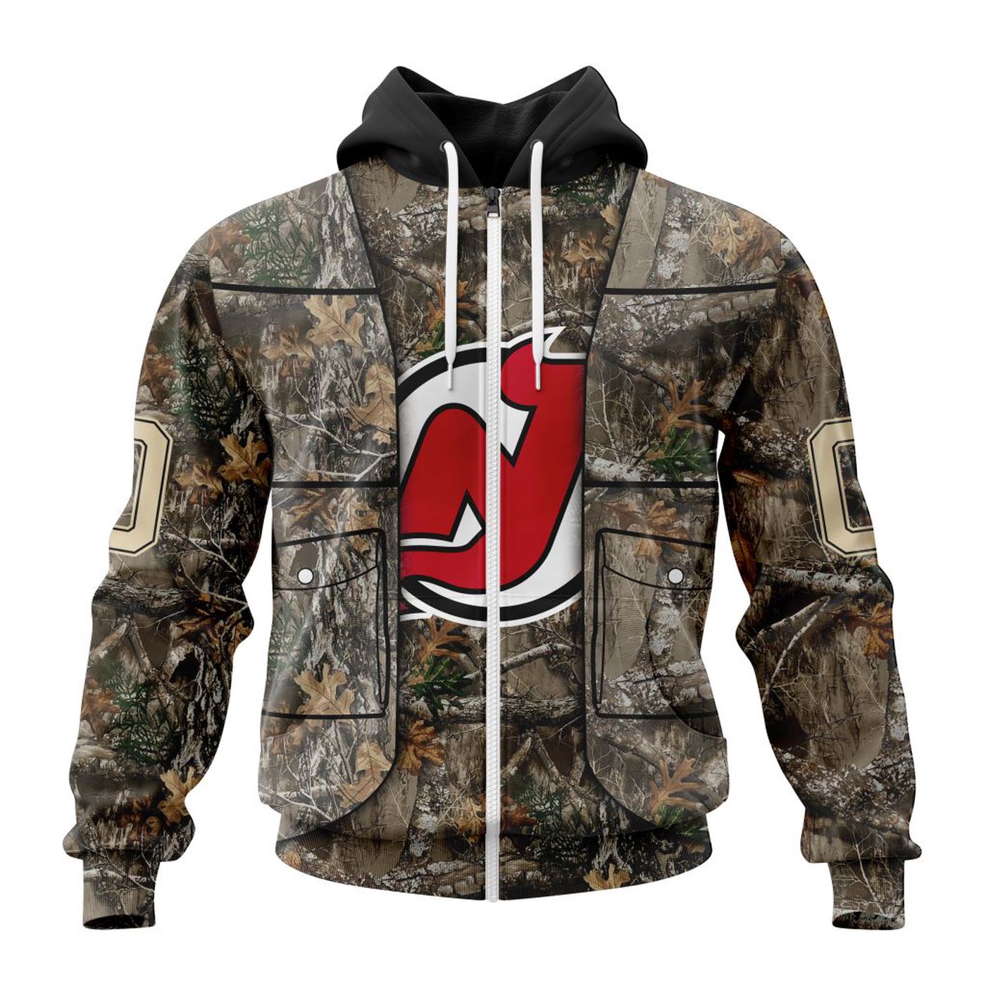 NHL New Jersey Devils | Specialized Unisex Vest Kits With Realtree Camo 3d Printed Hoodie 3d Printed Hoodie