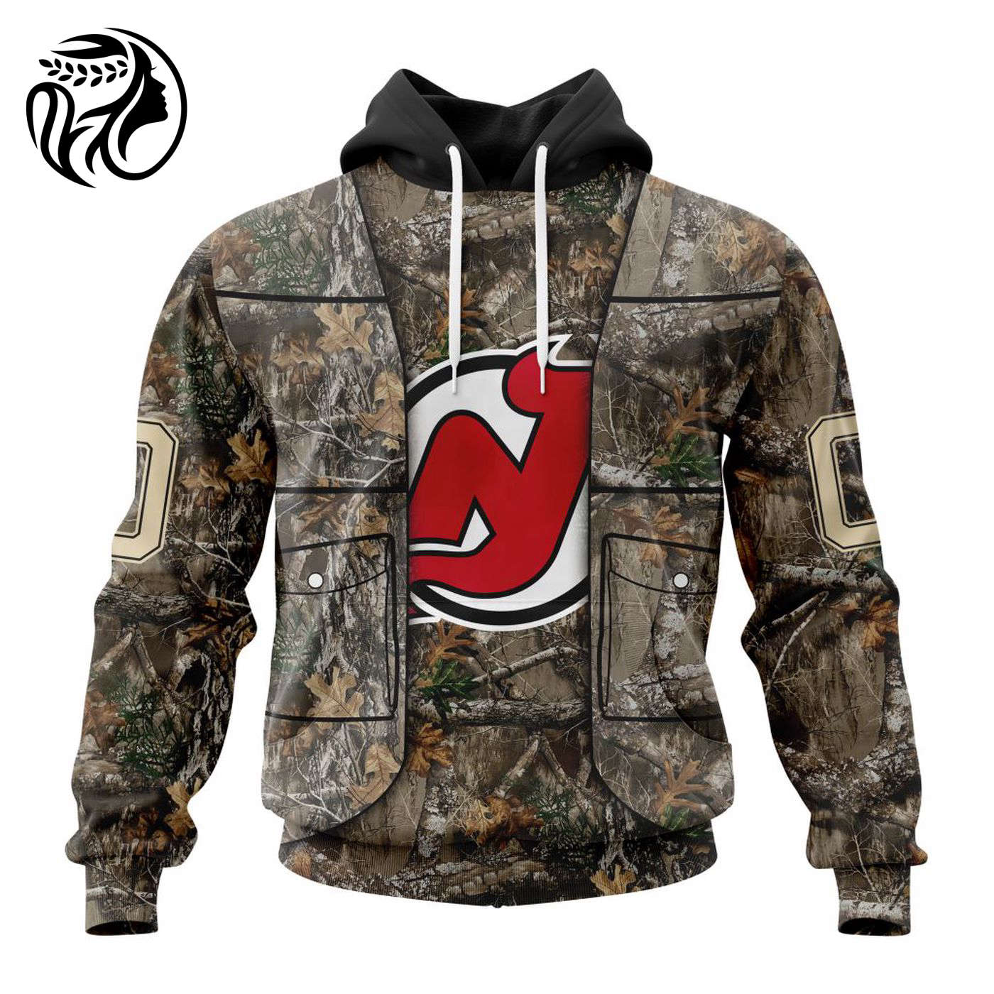 NHL New Jersey Devils | Specialized Unisex Vest Kits With Realtree Camo 3d Printed Hoodie 3d Printed Hoodie