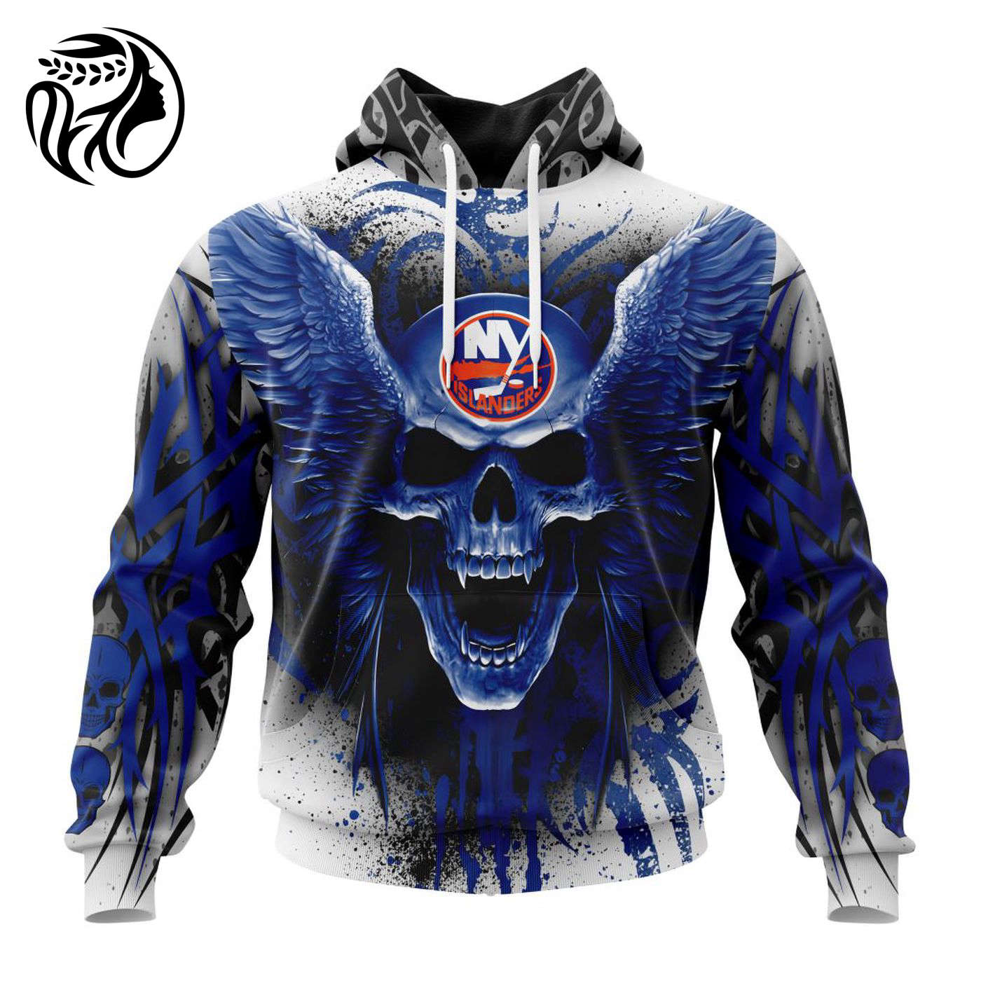 NHL New York Islanders Special Kits With Skull Art ST2202 3d Printed Hoodie 3d Printed Hoodie