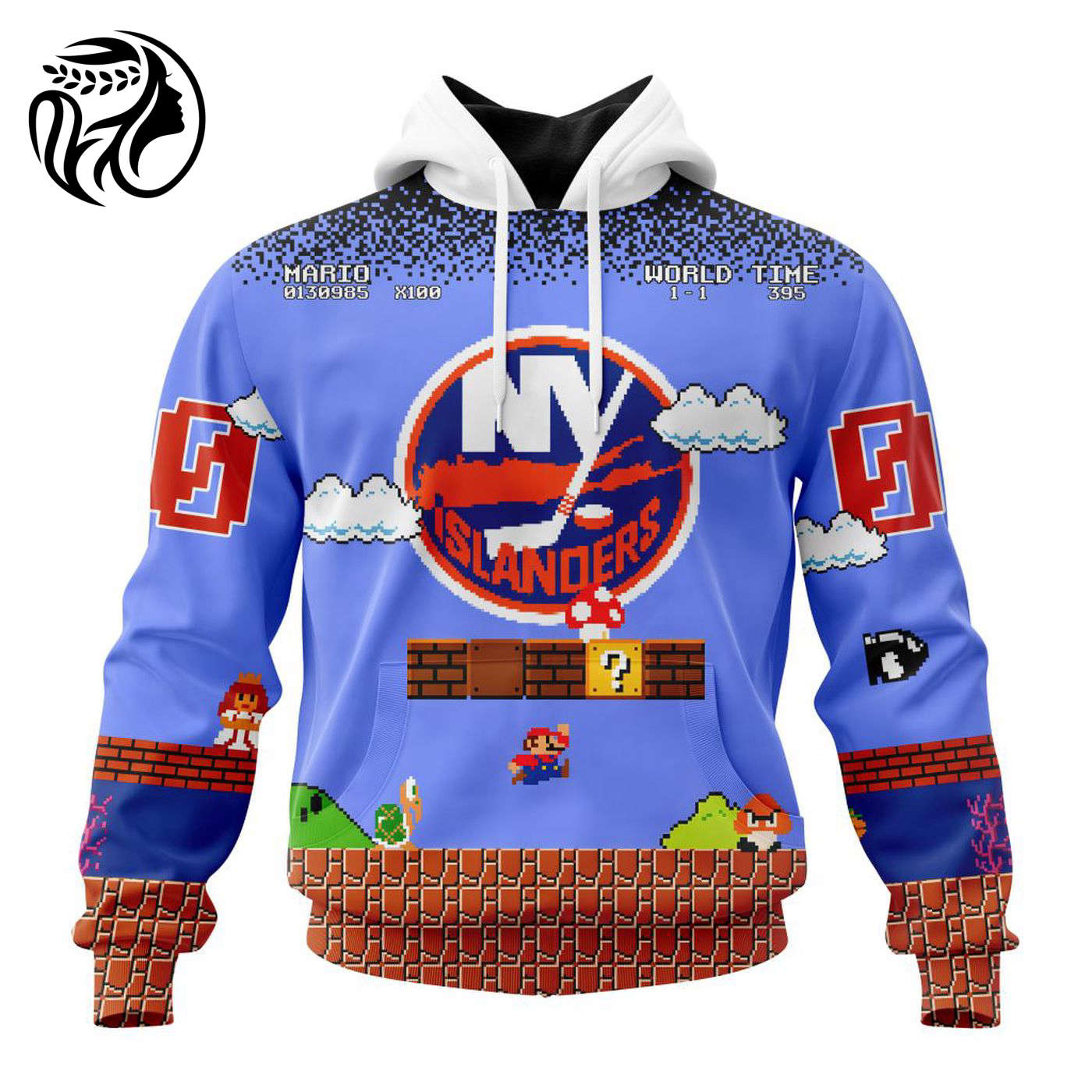 NHL New York Islanders Special Kits With Super Mario Game Design 3d Printed Hoodie 3d Printed Hoodie
