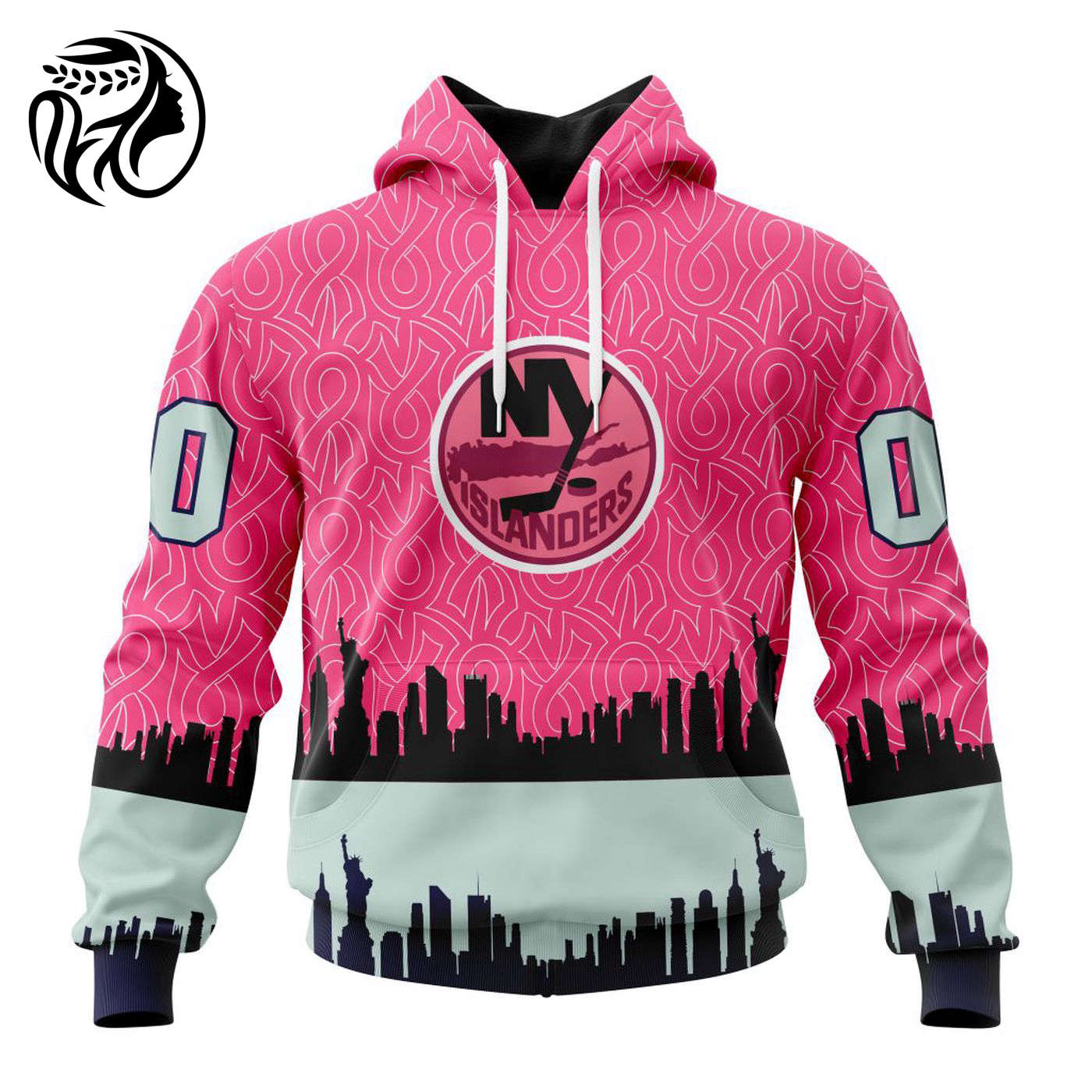 NHL New York Islanders | Specialized Unisex Kits Hockey Fights Against Cancer V0222 3d Printed Hoodie 3d Printed Hoodie