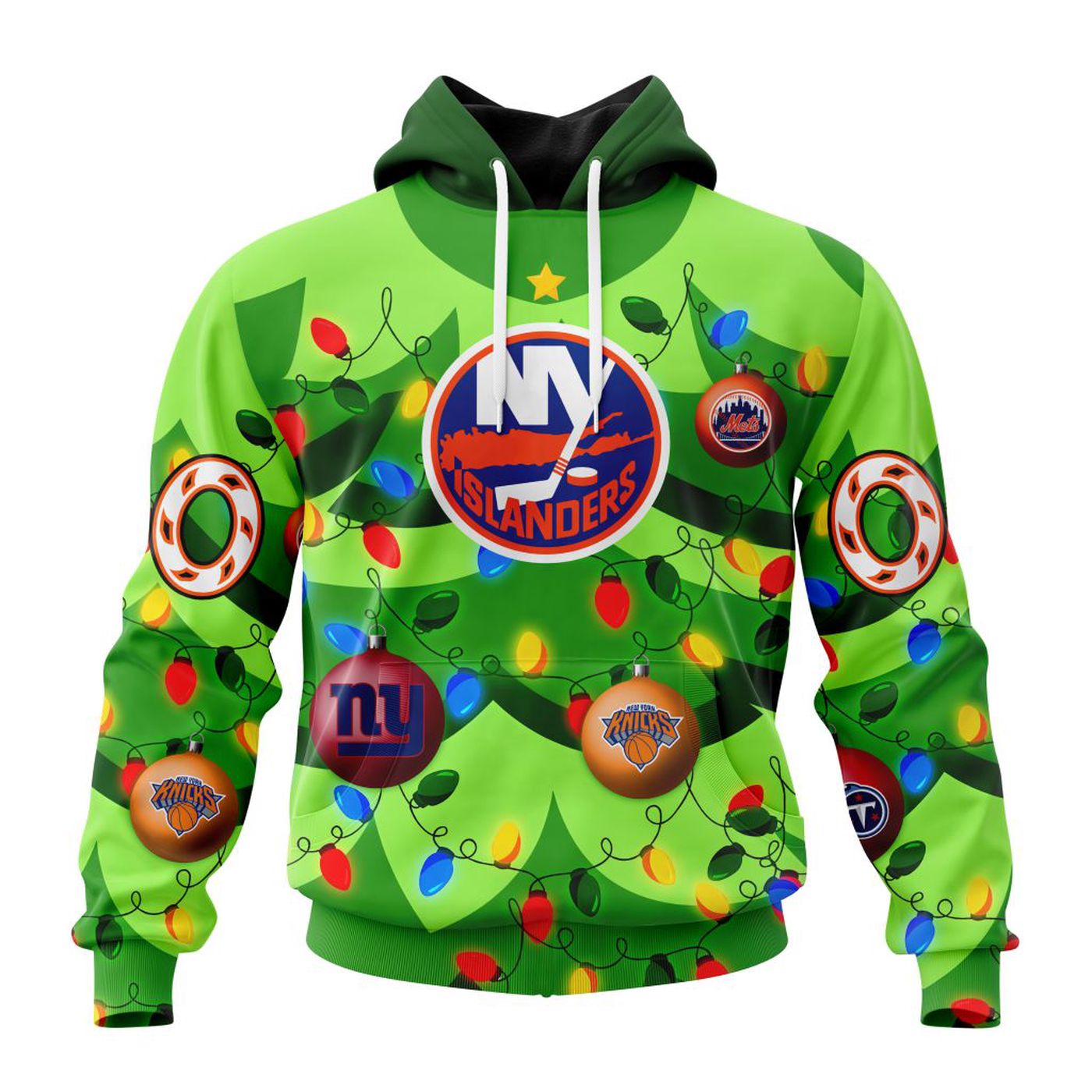 NHL New York Islanders | Specialized Unisex Kits With Unisex Kits With Christmass Tree Color And City’s Sport Teams 3d Printed Hoodie 3d Printed Hoodie