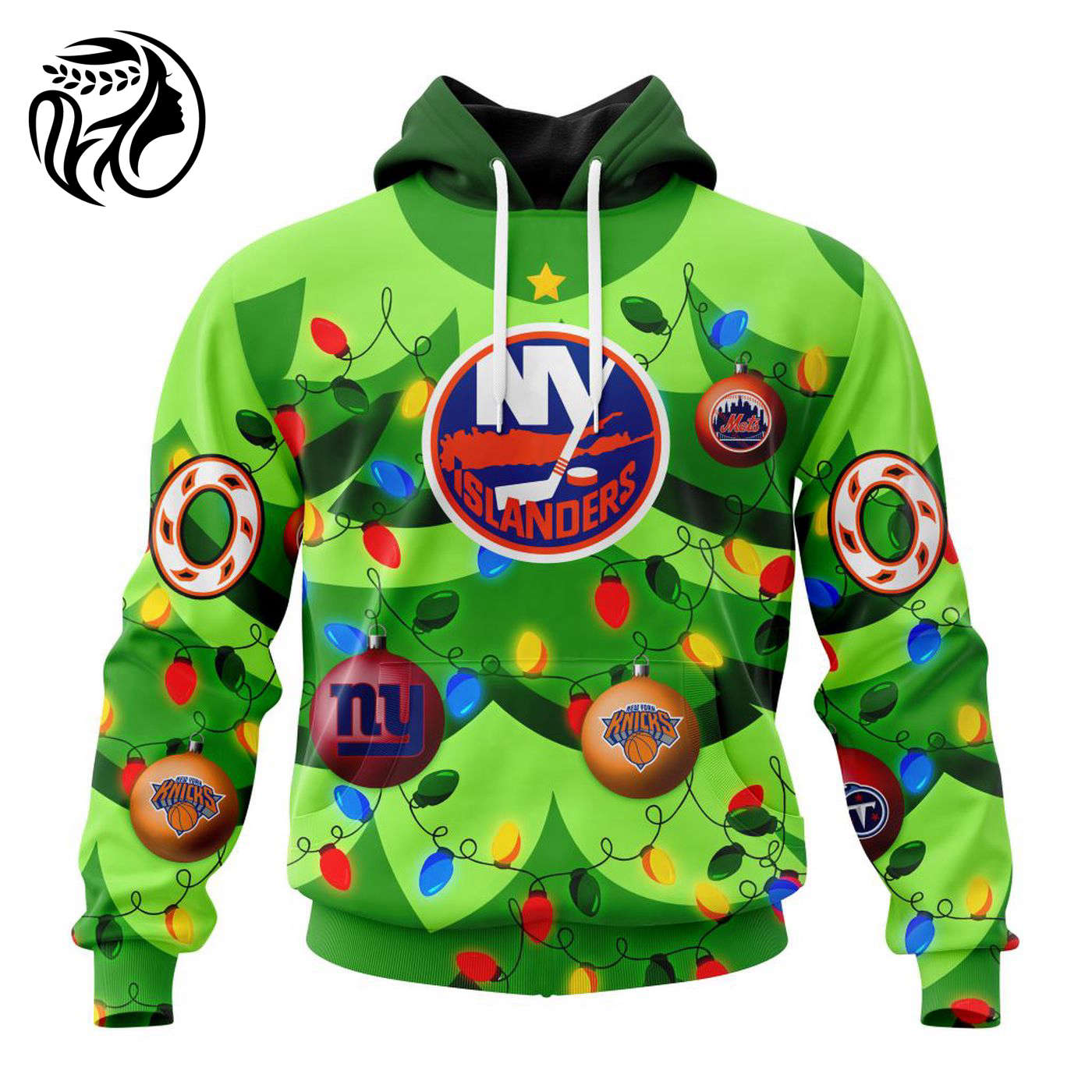 NHL New York Islanders | Specialized Unisex Kits With Unisex Kits With Christmass Tree Color And City’s Sport Teams 3d Printed Hoodie 3d Printed Hoodie