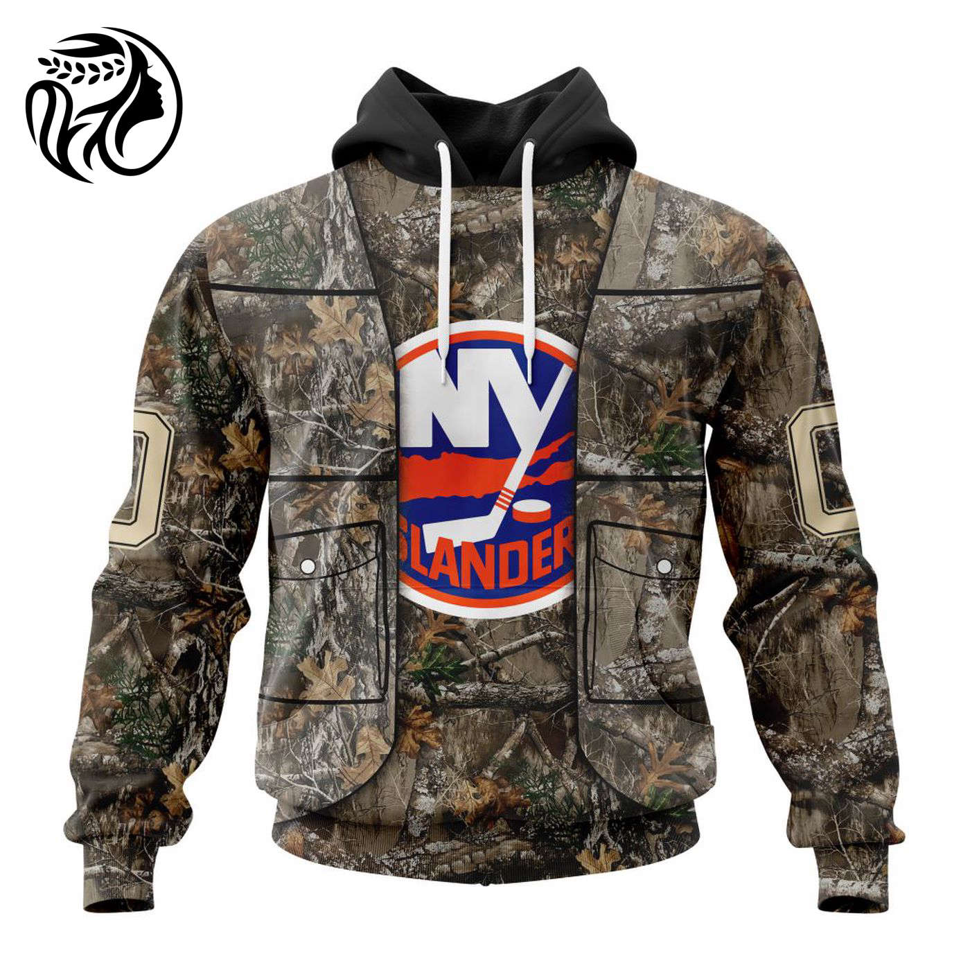 NHL New York Islanders | Specialized Unisex Vest Kits With Realtree Camo 3d Printed Hoodie 3d Printed Hoodie