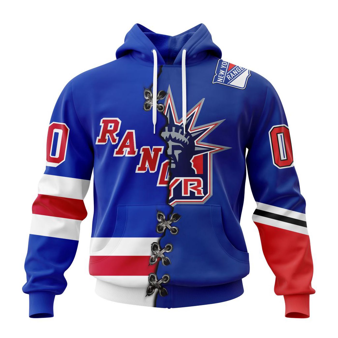 NHL New York Rangers Special Home Mix Reverse Retro Personalized Kits 3d Printed Hoodie 3d Printed Hoodie